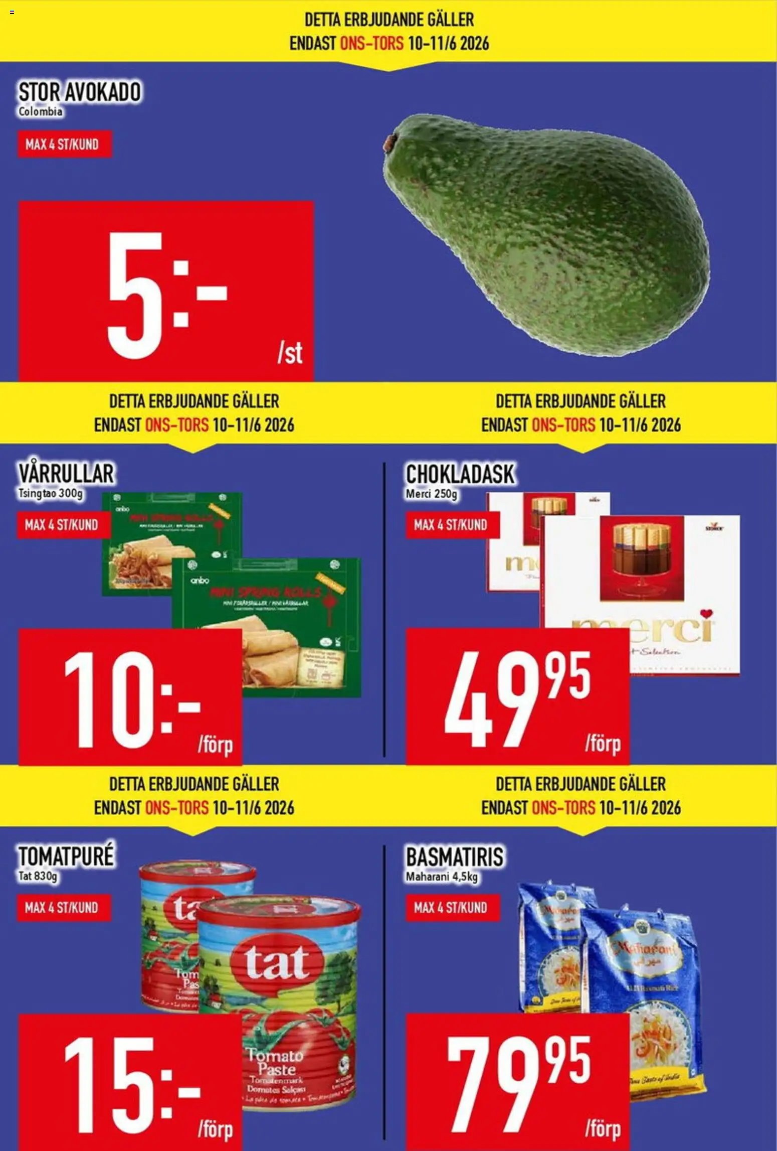 Matdax erbjudanden