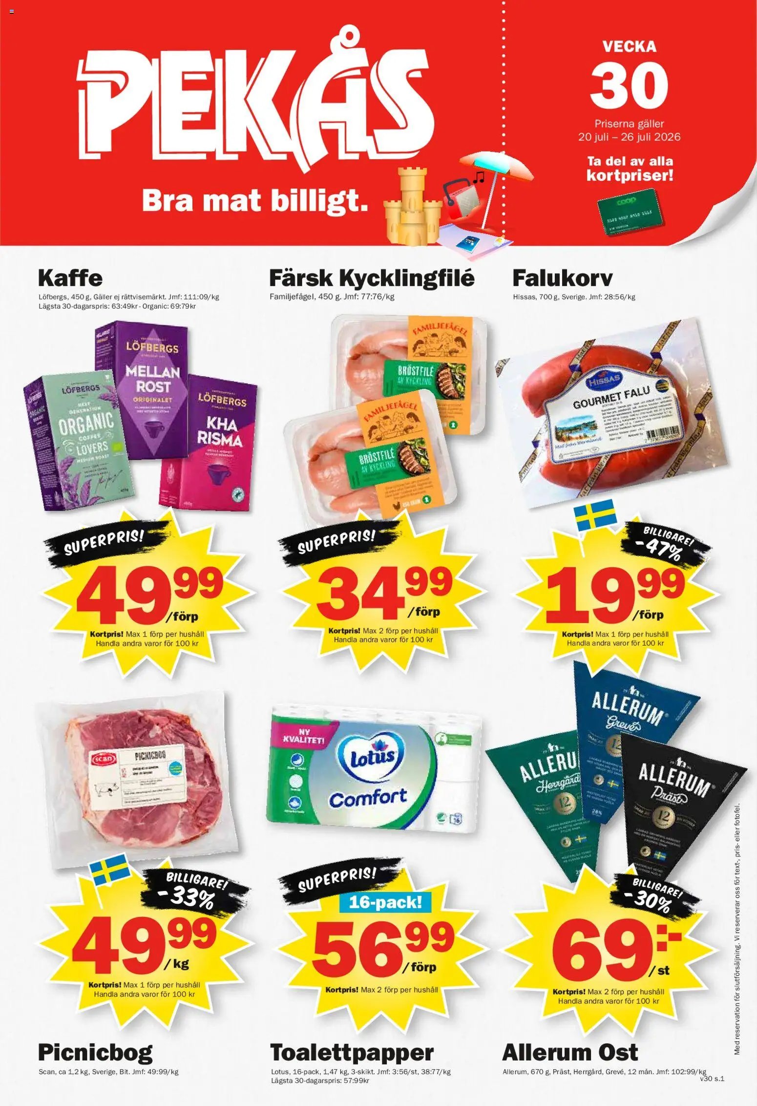 Pekås erbjudanden