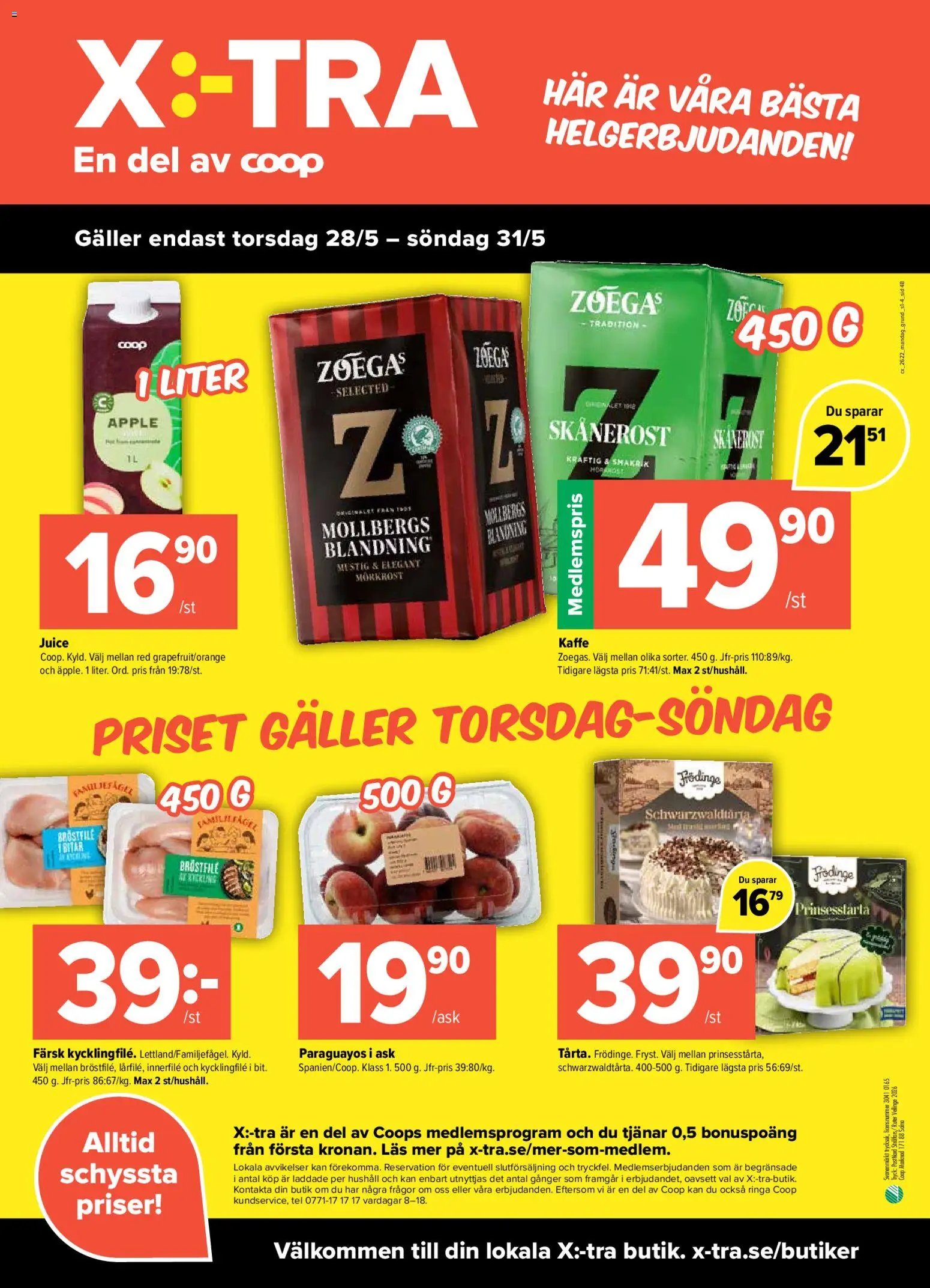 Coop X:-TRA erbjudanden