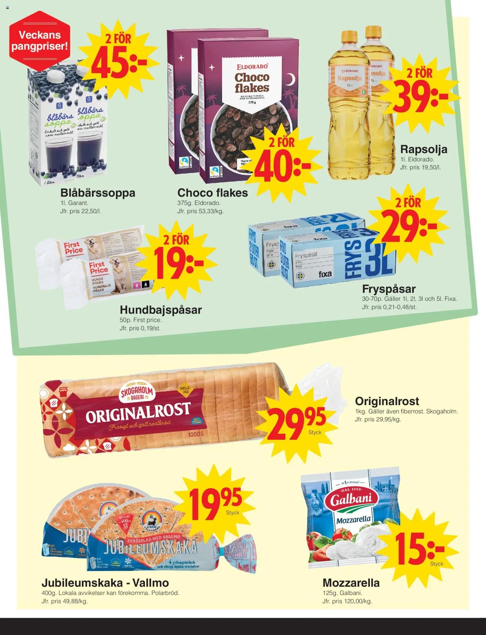 Matöppet erbjudanden