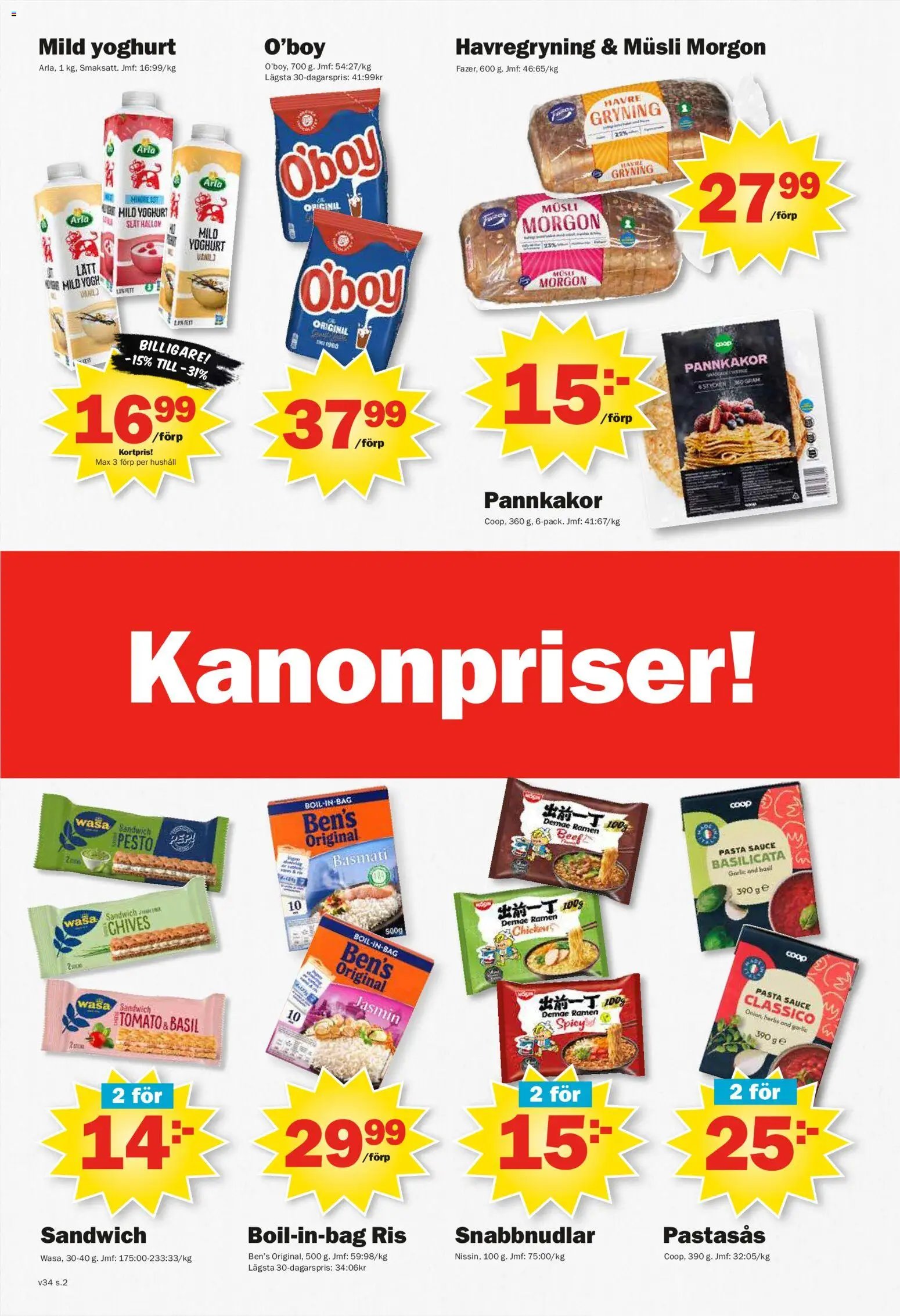 Pekås erbjudanden