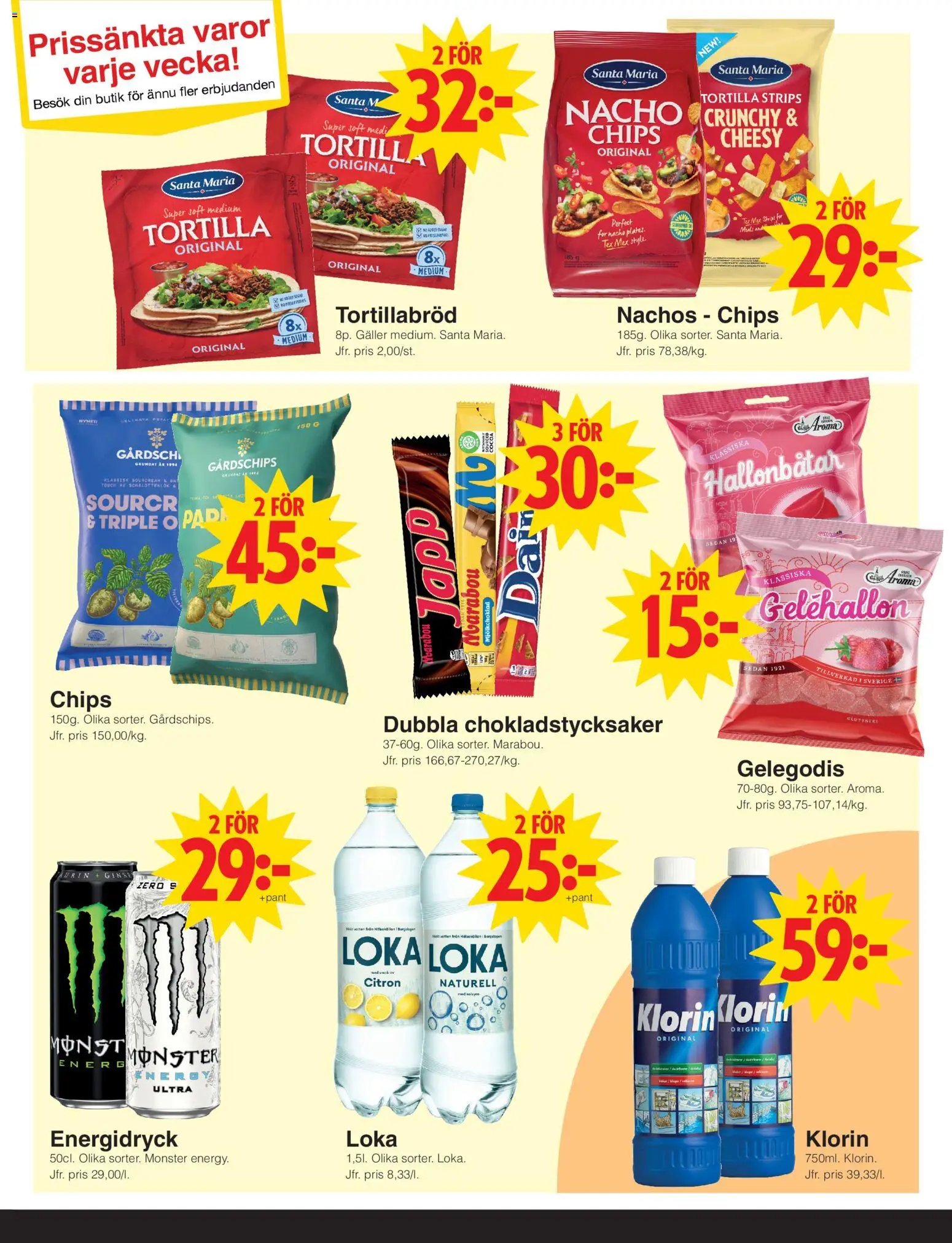 Matöppet erbjudanden