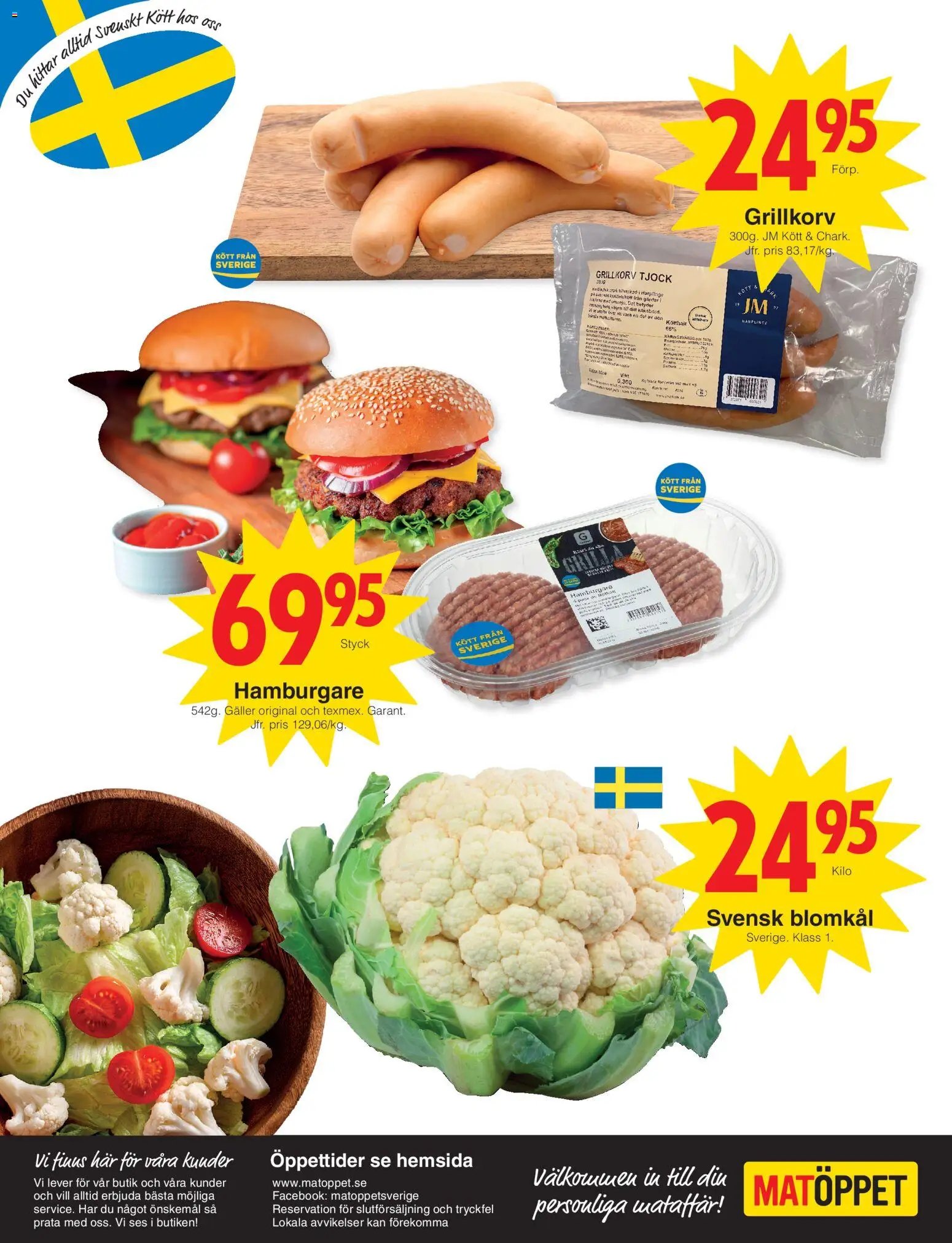 Matöppet erbjudanden