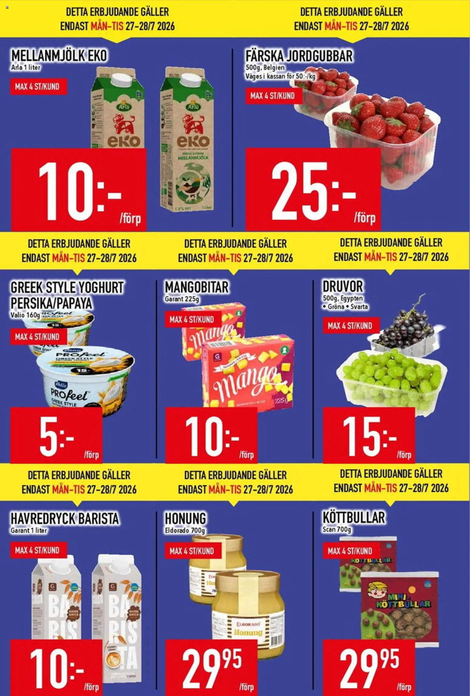 Matdax erbjudanden