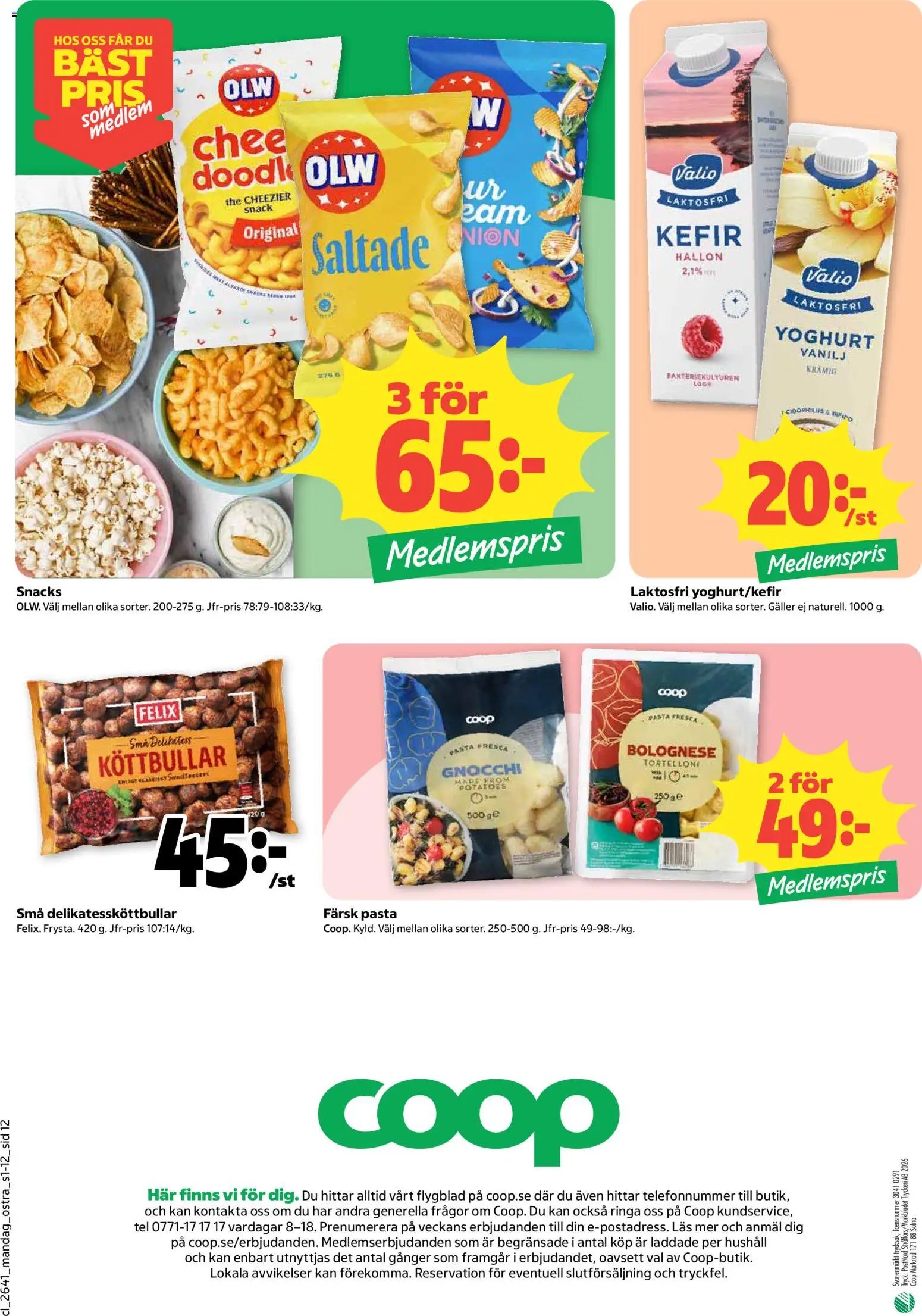 Coop Daglivs erbjudanden