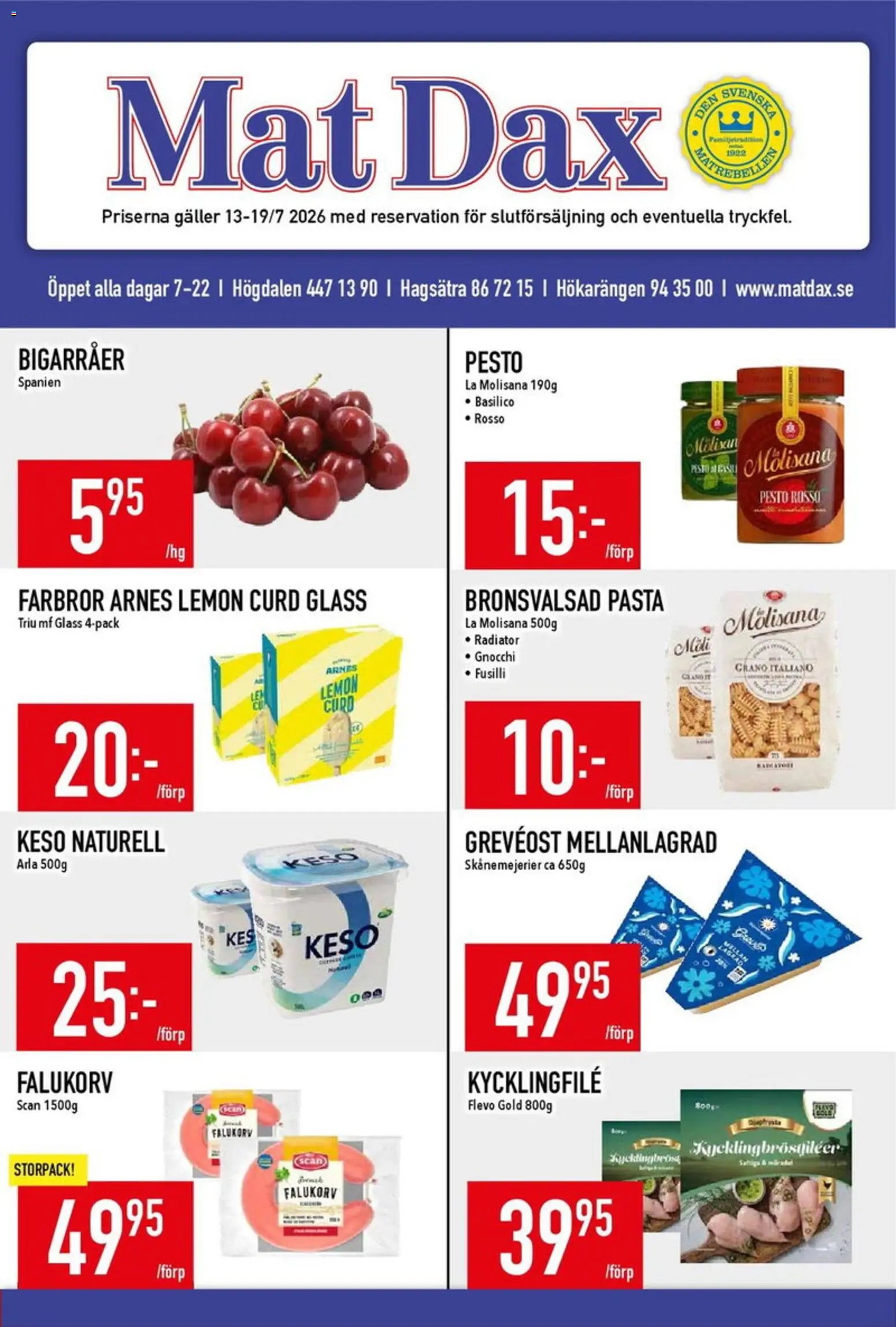 Matdax erbjudanden
