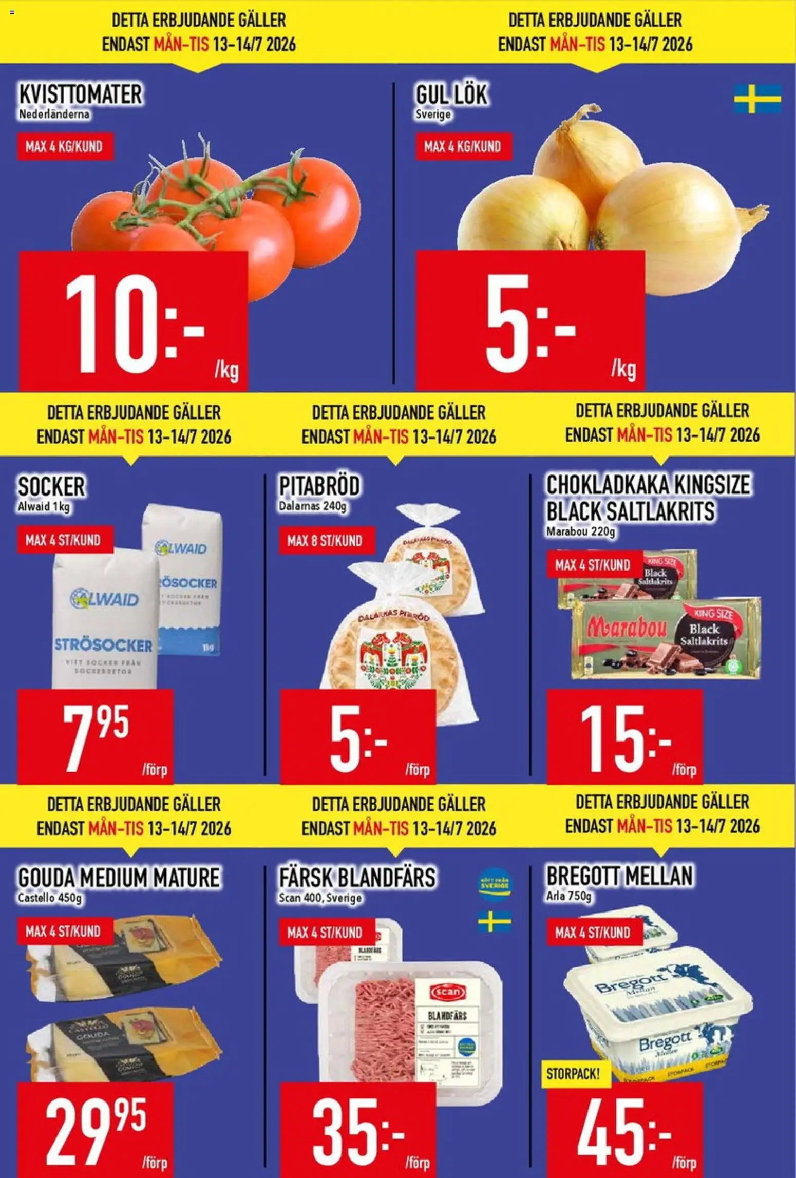 Matdax erbjudanden