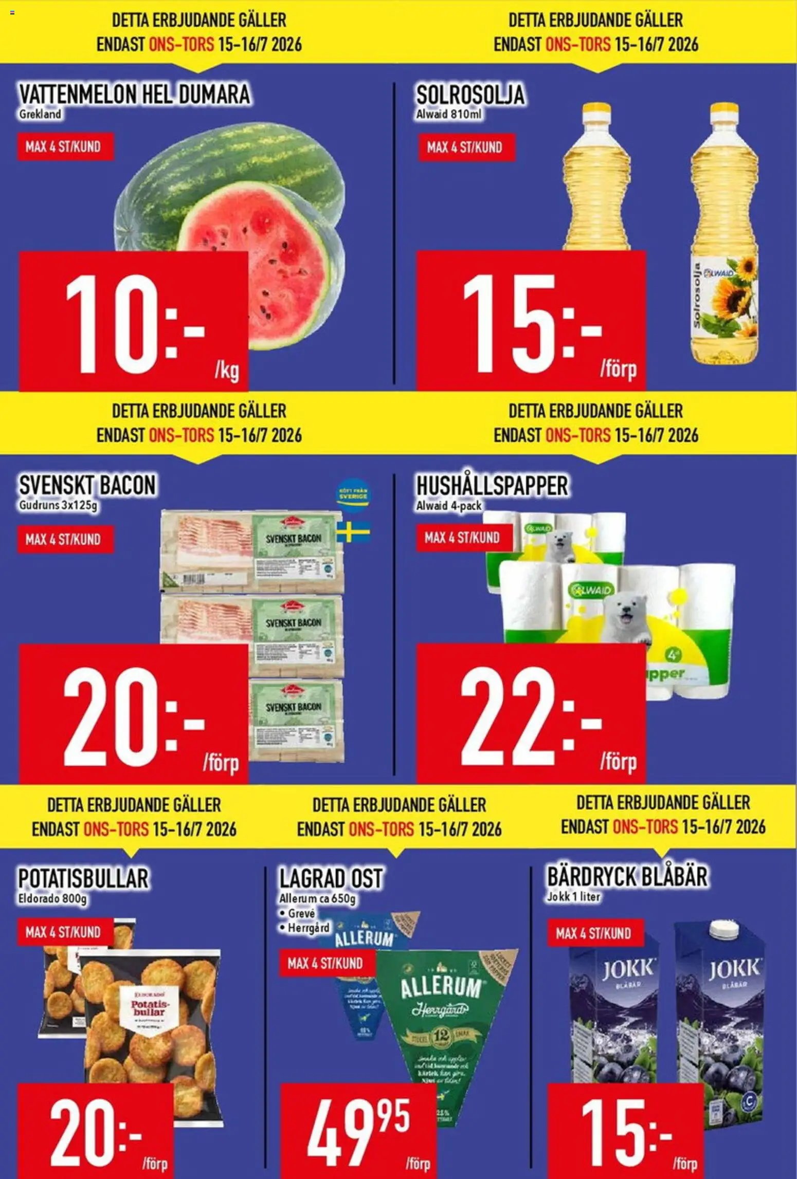Matdax erbjudanden