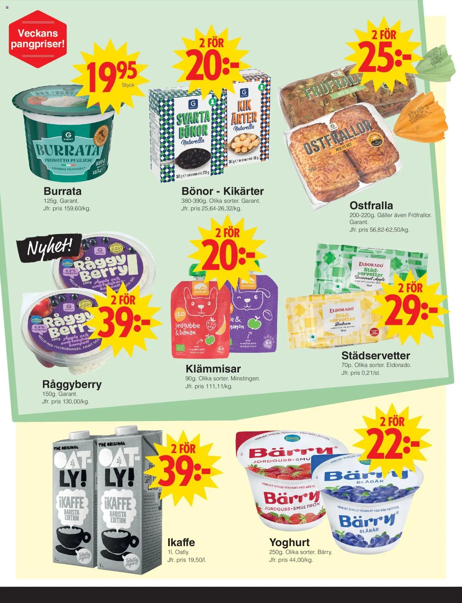 Matöppet erbjudanden