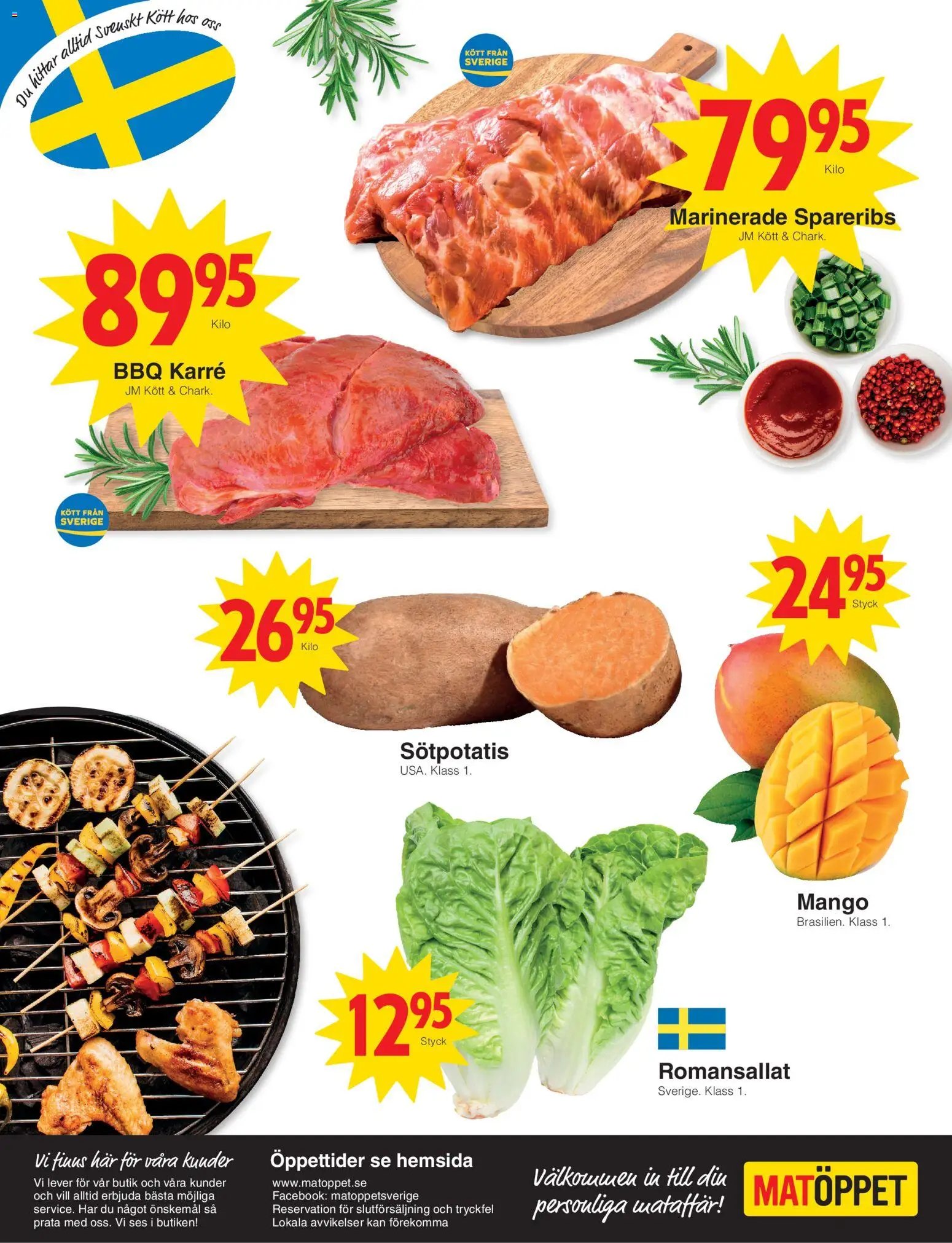 Matöppet erbjudanden