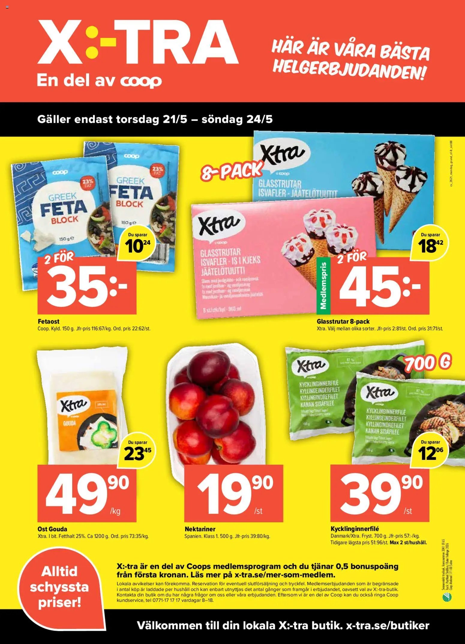 Coop X:-TRA erbjudanden