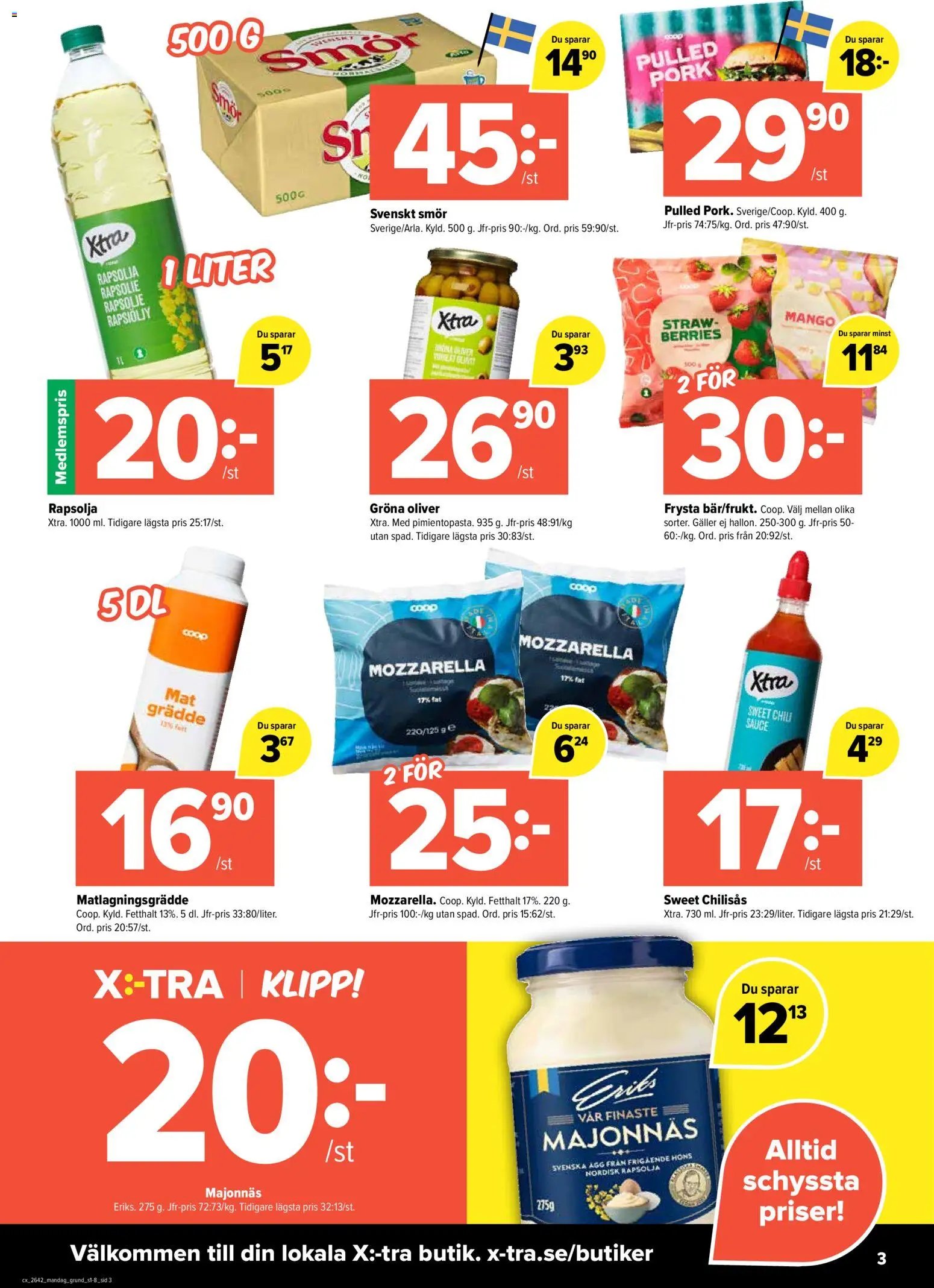 Coop X:-TRA erbjudanden