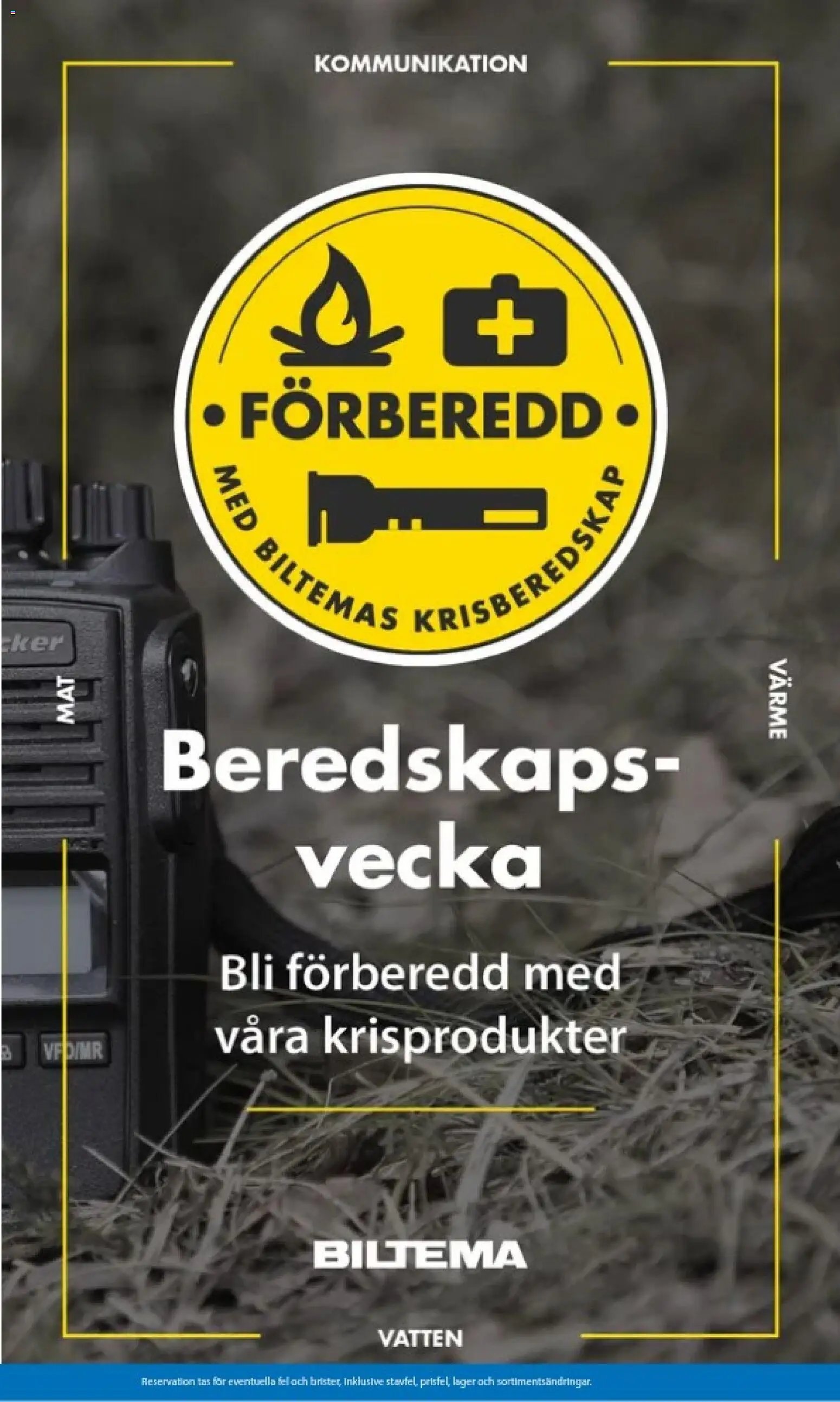 Biltema erbjudanden Beredskaps vecka