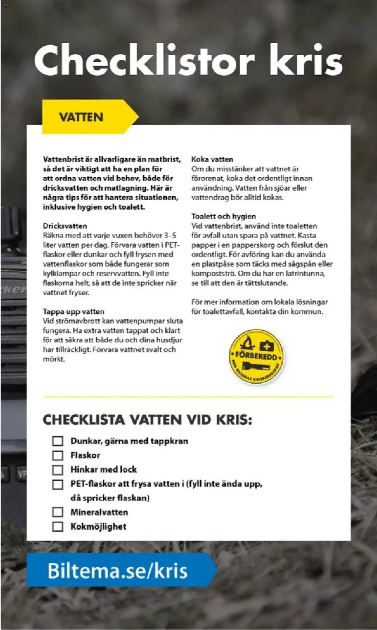 Biltema erbjudanden Beredskaps vecka