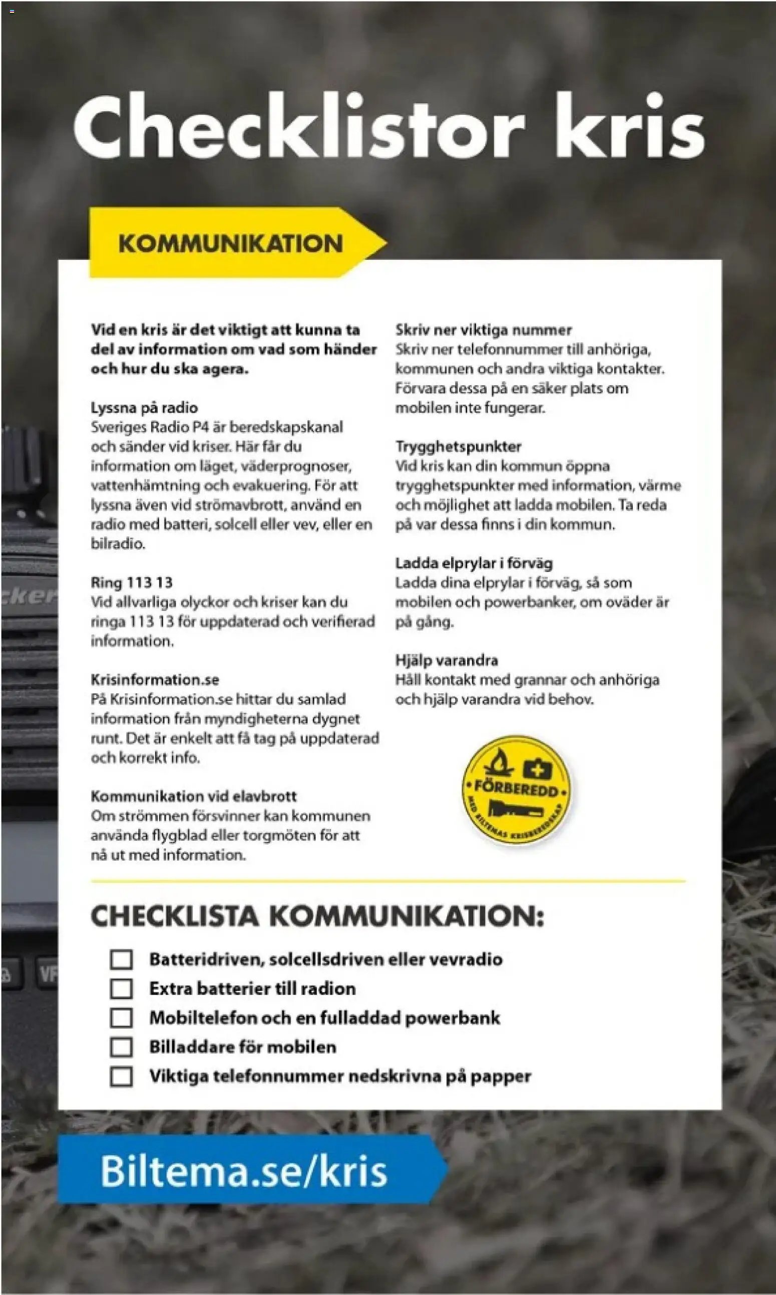 Biltema erbjudanden Beredskaps vecka