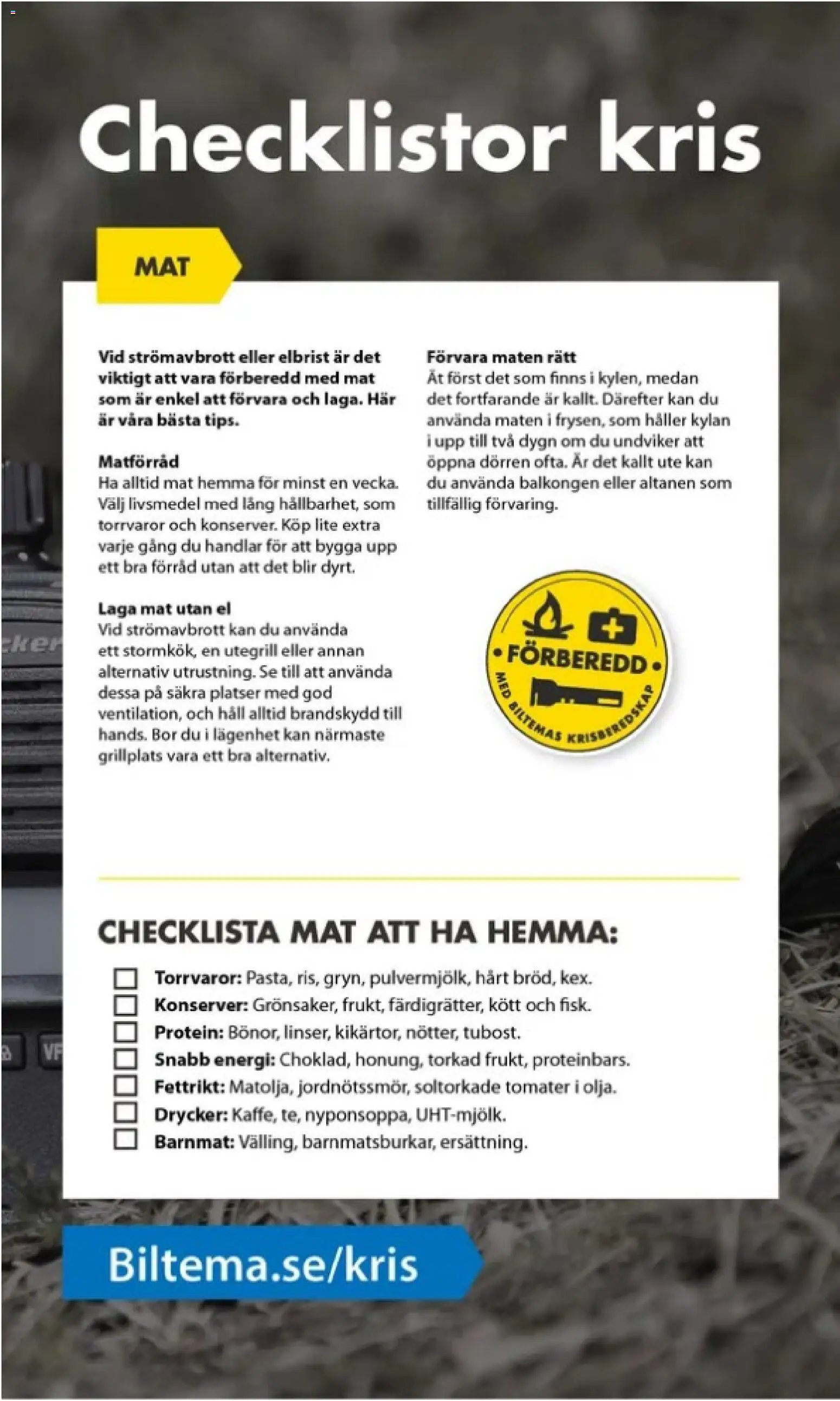 Biltema erbjudanden Beredskaps vecka