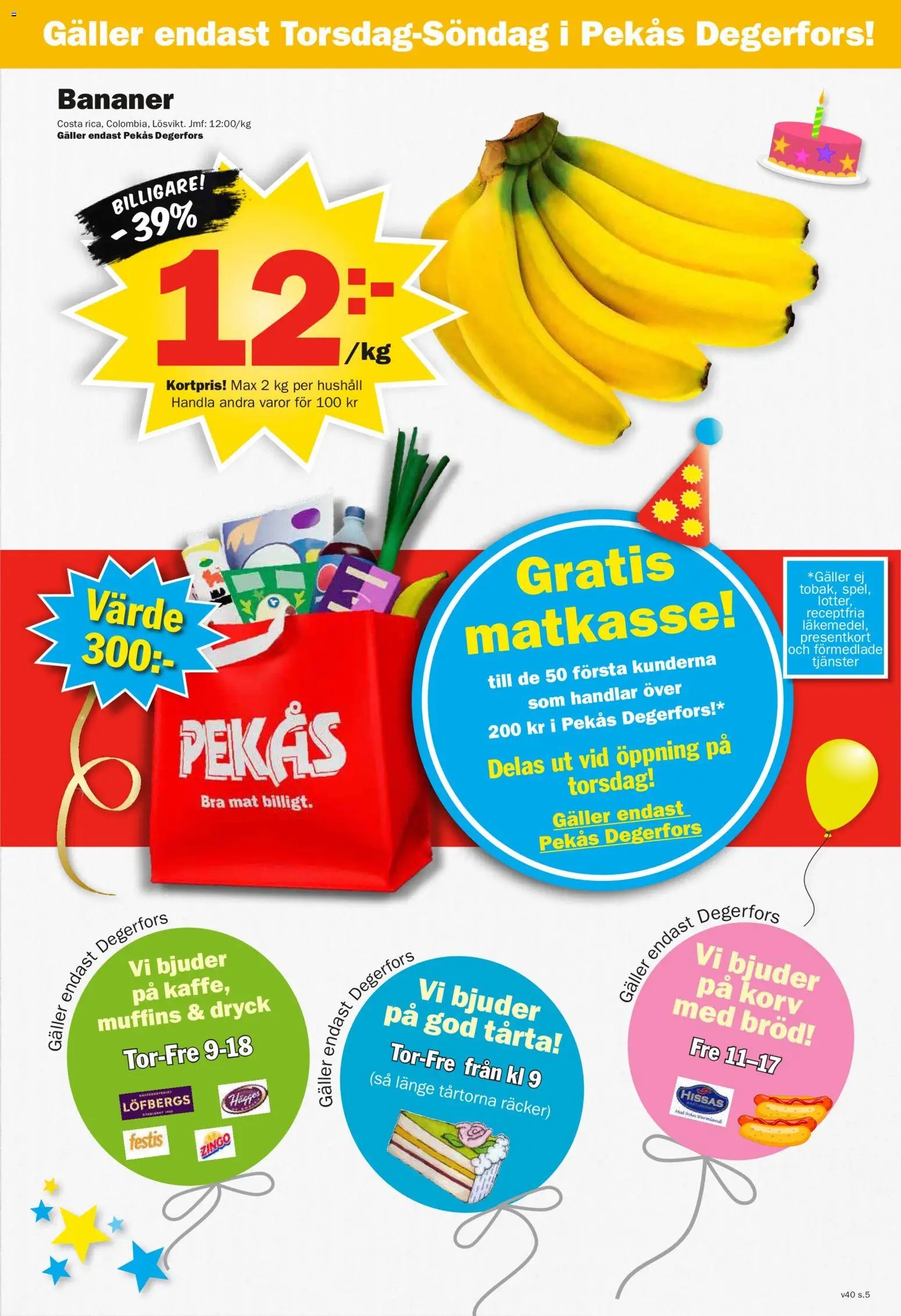 Pekås erbjudanden