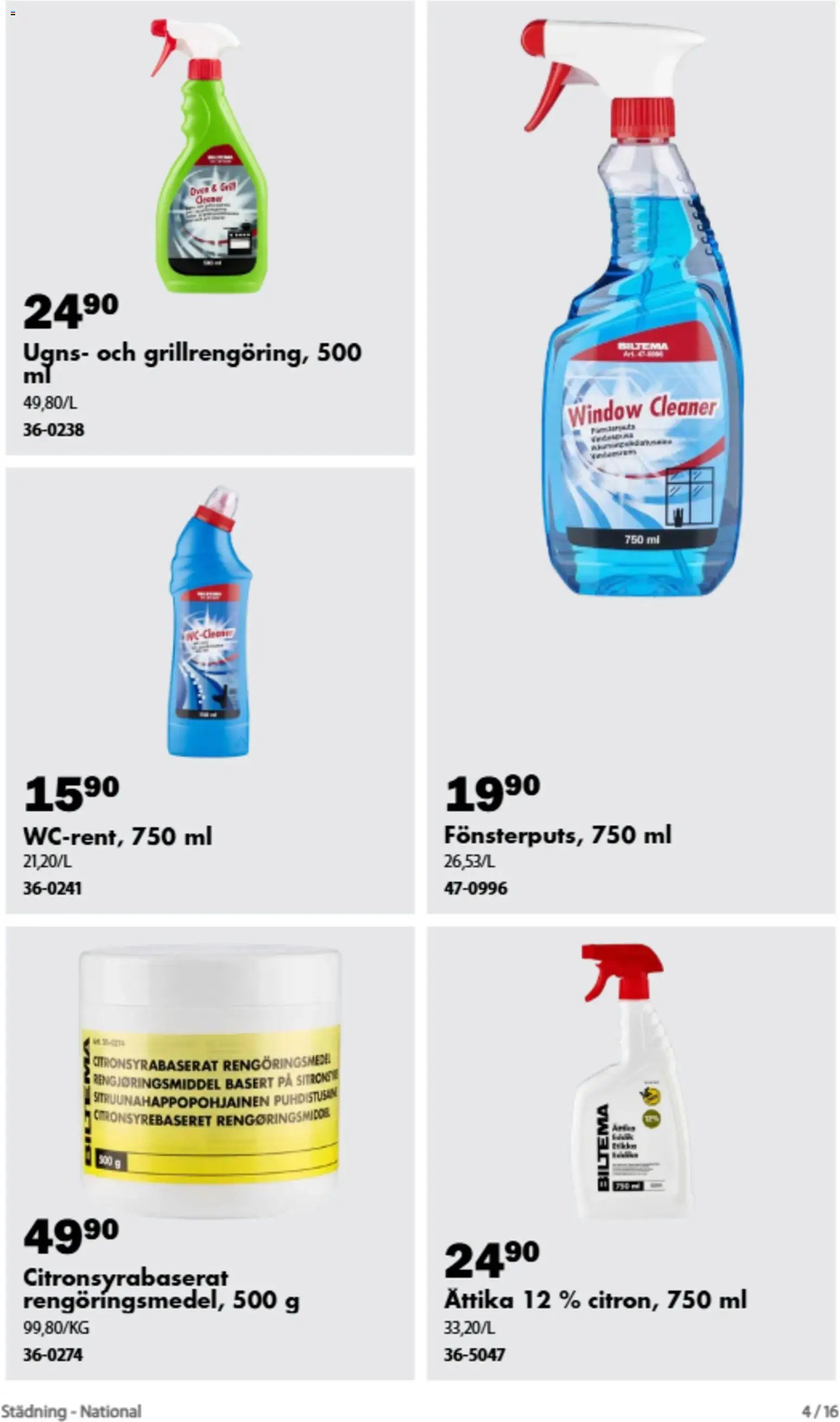Biltema erbjudanden städning