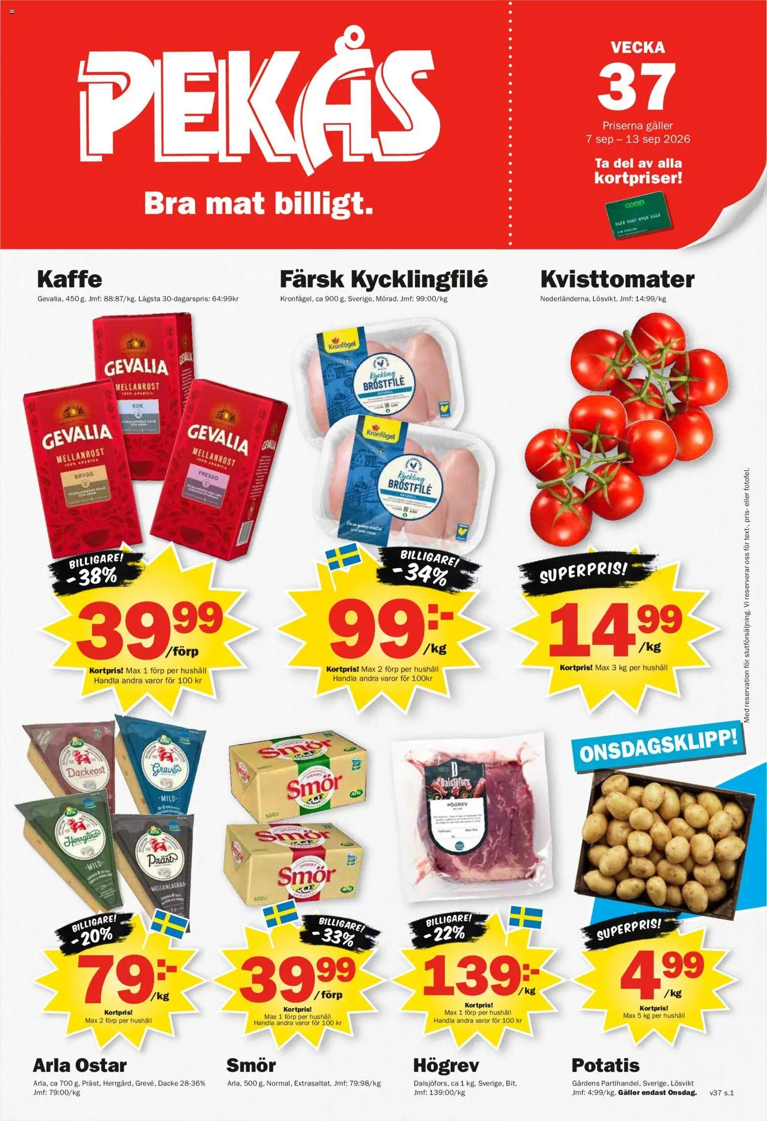 Pekås erbjudanden