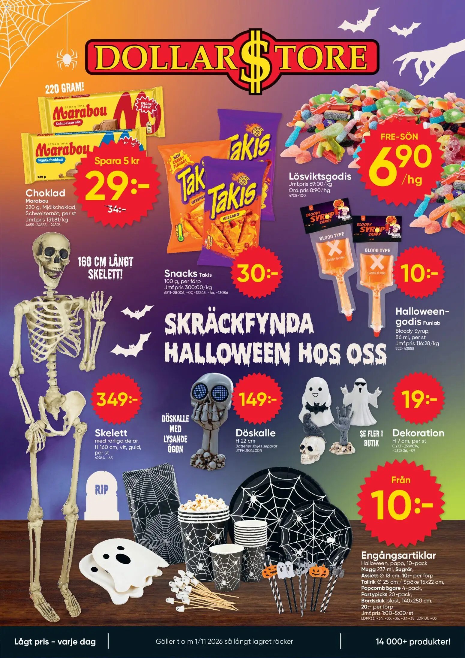 Dollar Store Halloweenblad