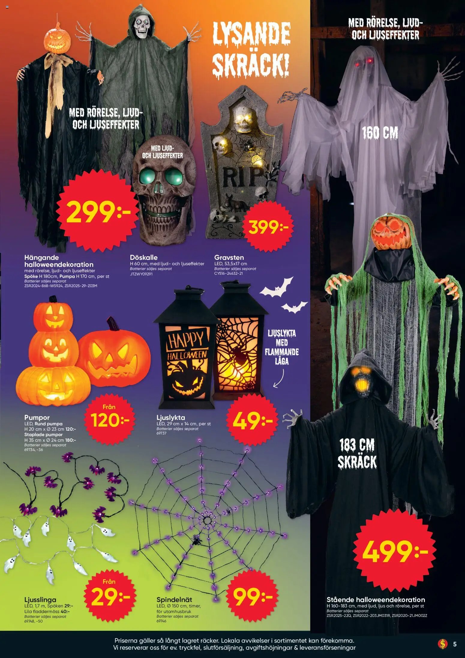 Dollar Store Halloweenblad
