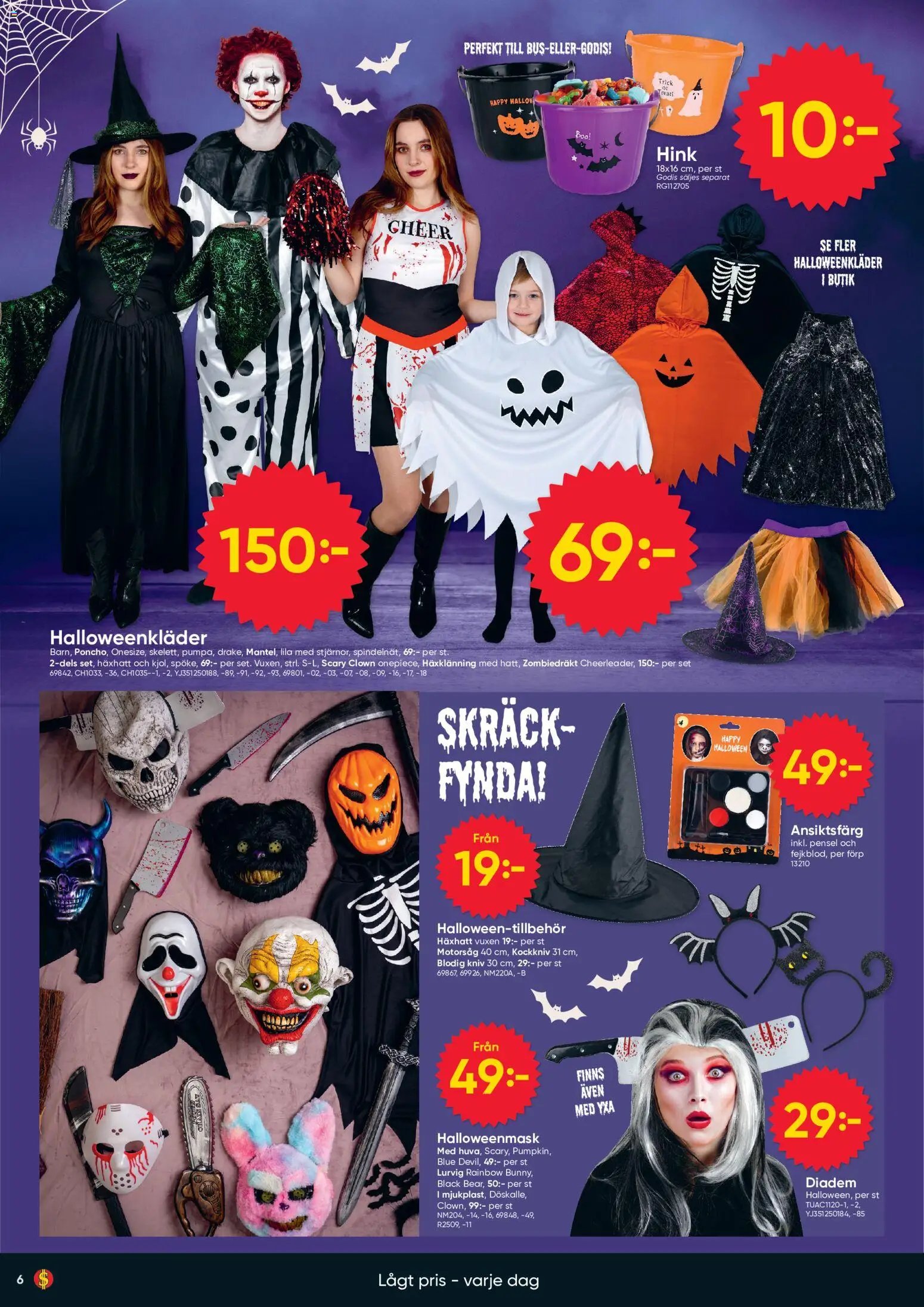 Dollar Store Halloweenblad