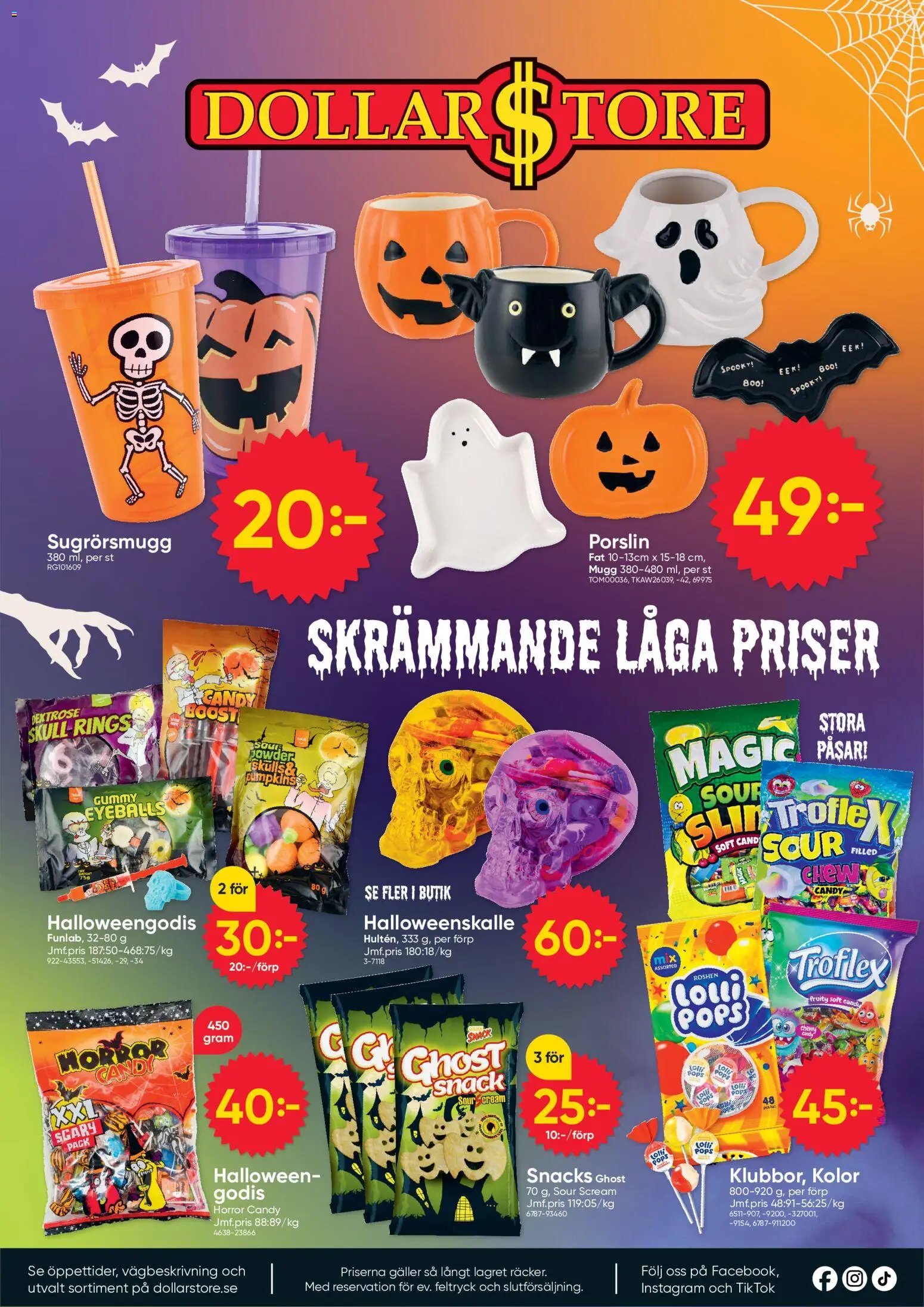 Dollar Store Halloweenblad