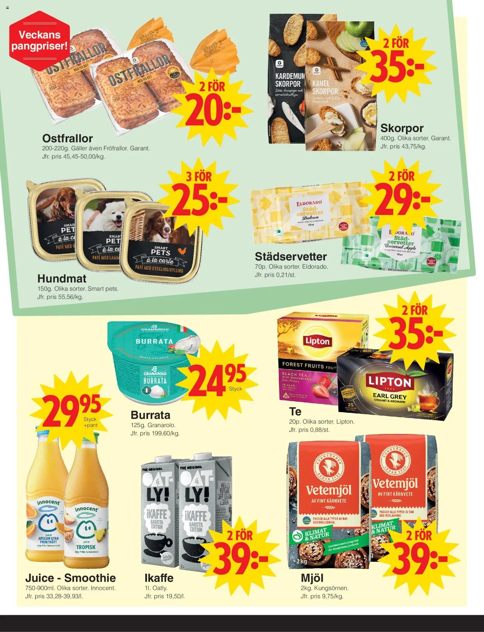 Matöppet erbjudanden
