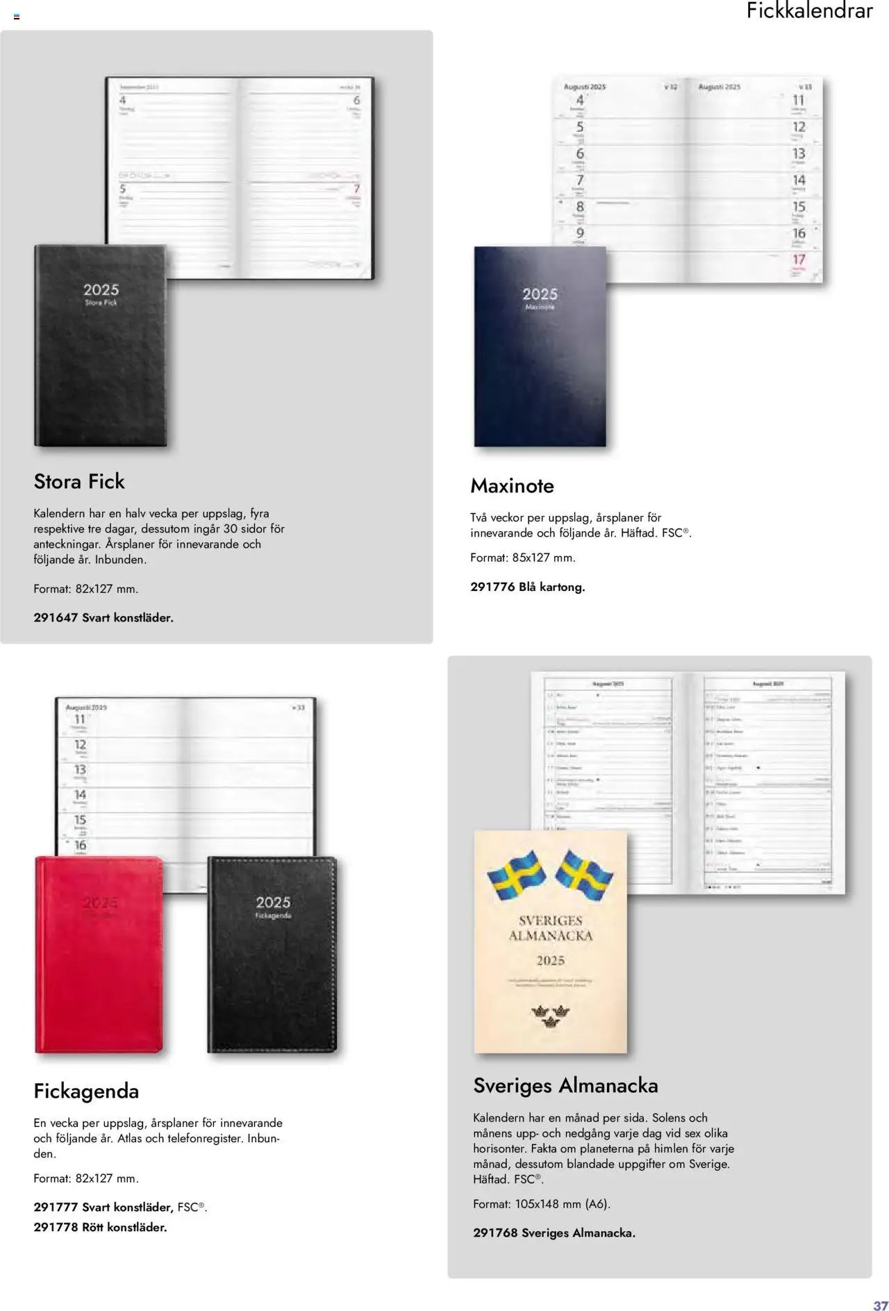 Lyreco - Almanackor och kalendrar 2025