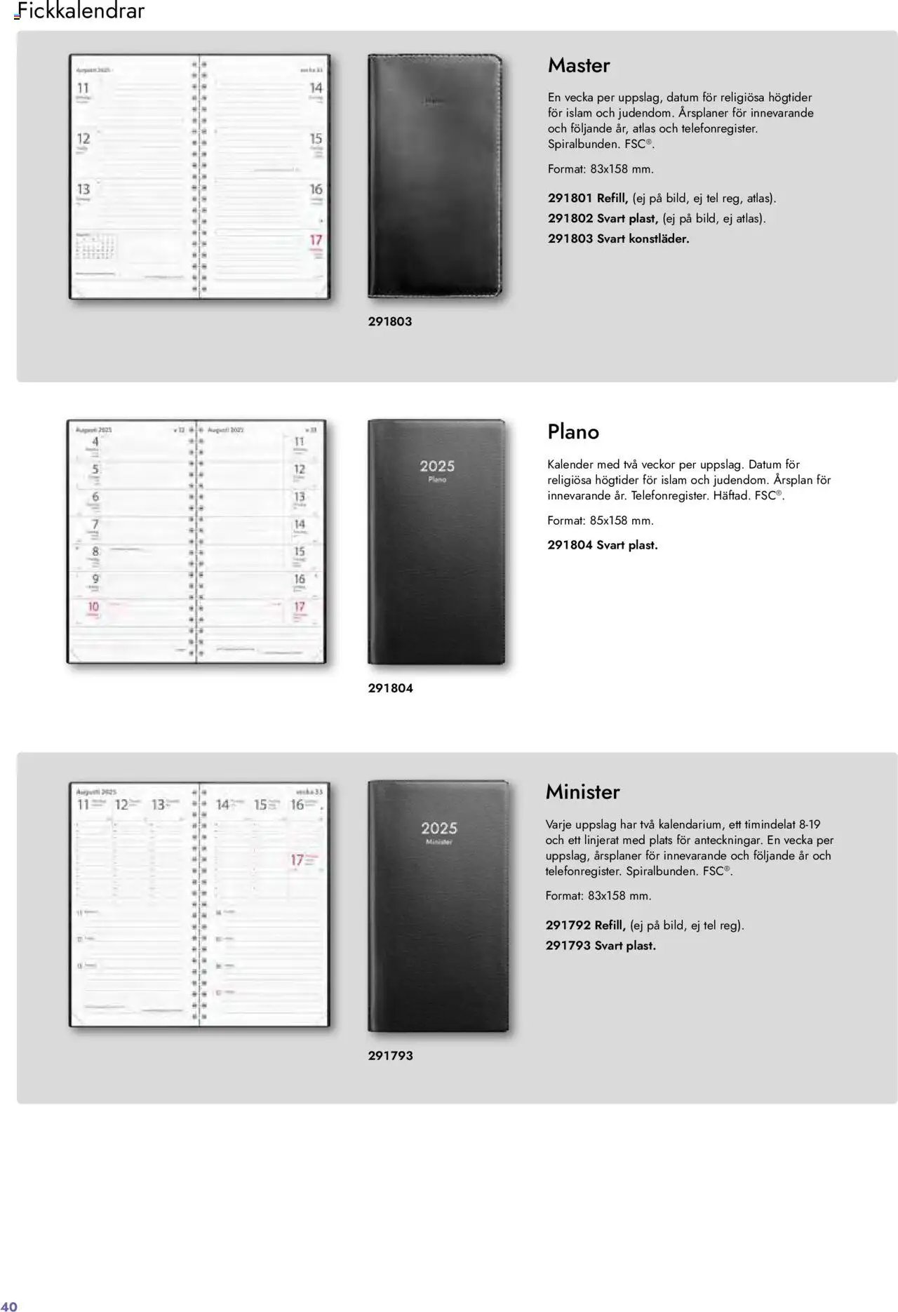Lyreco - Almanackor och kalendrar 2025