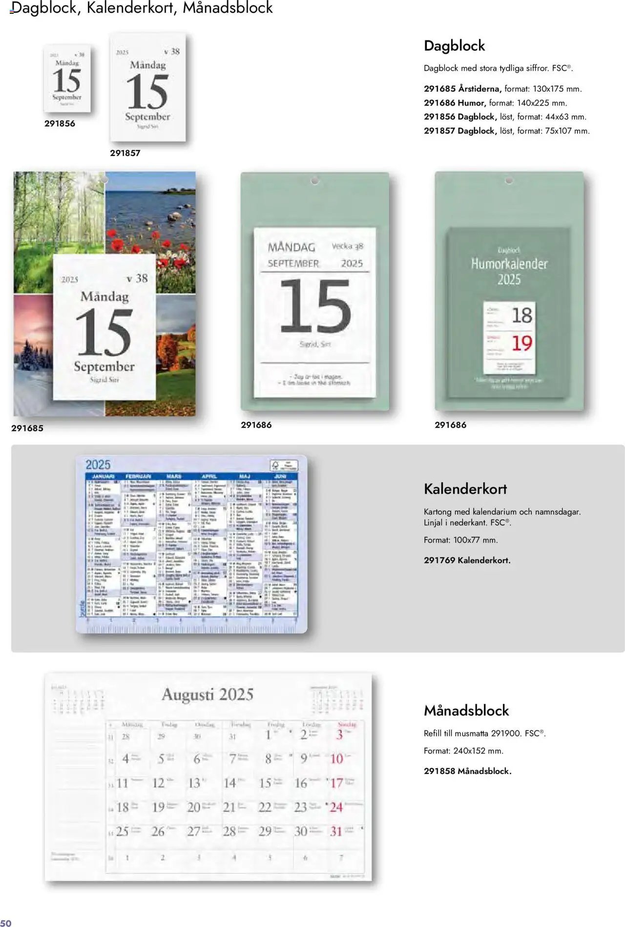 Lyreco - Almanackor och kalendrar 2025