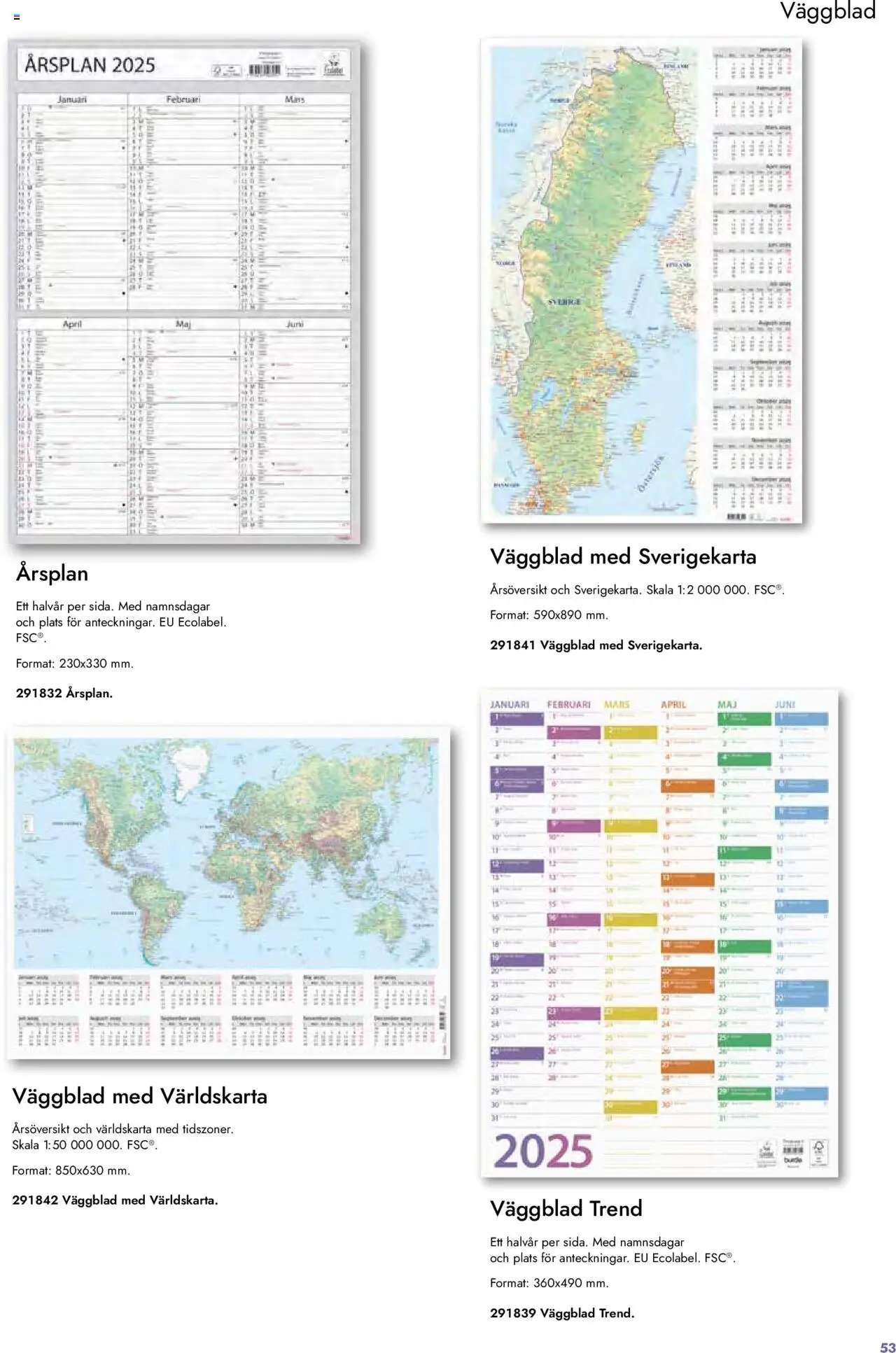 Lyreco - Almanackor och kalendrar 2025