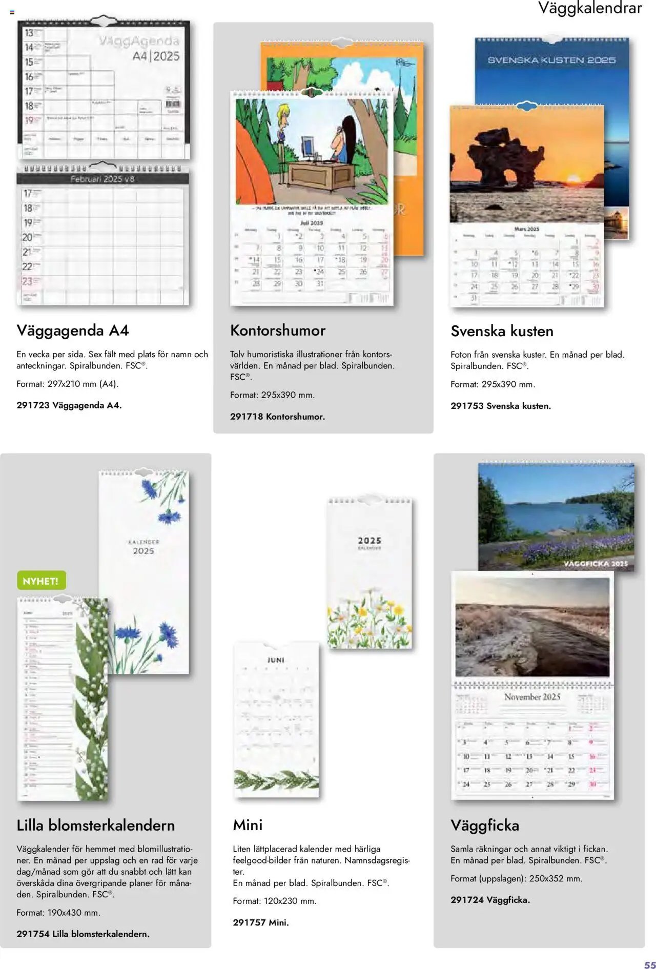 Lyreco - Almanackor och kalendrar 2025