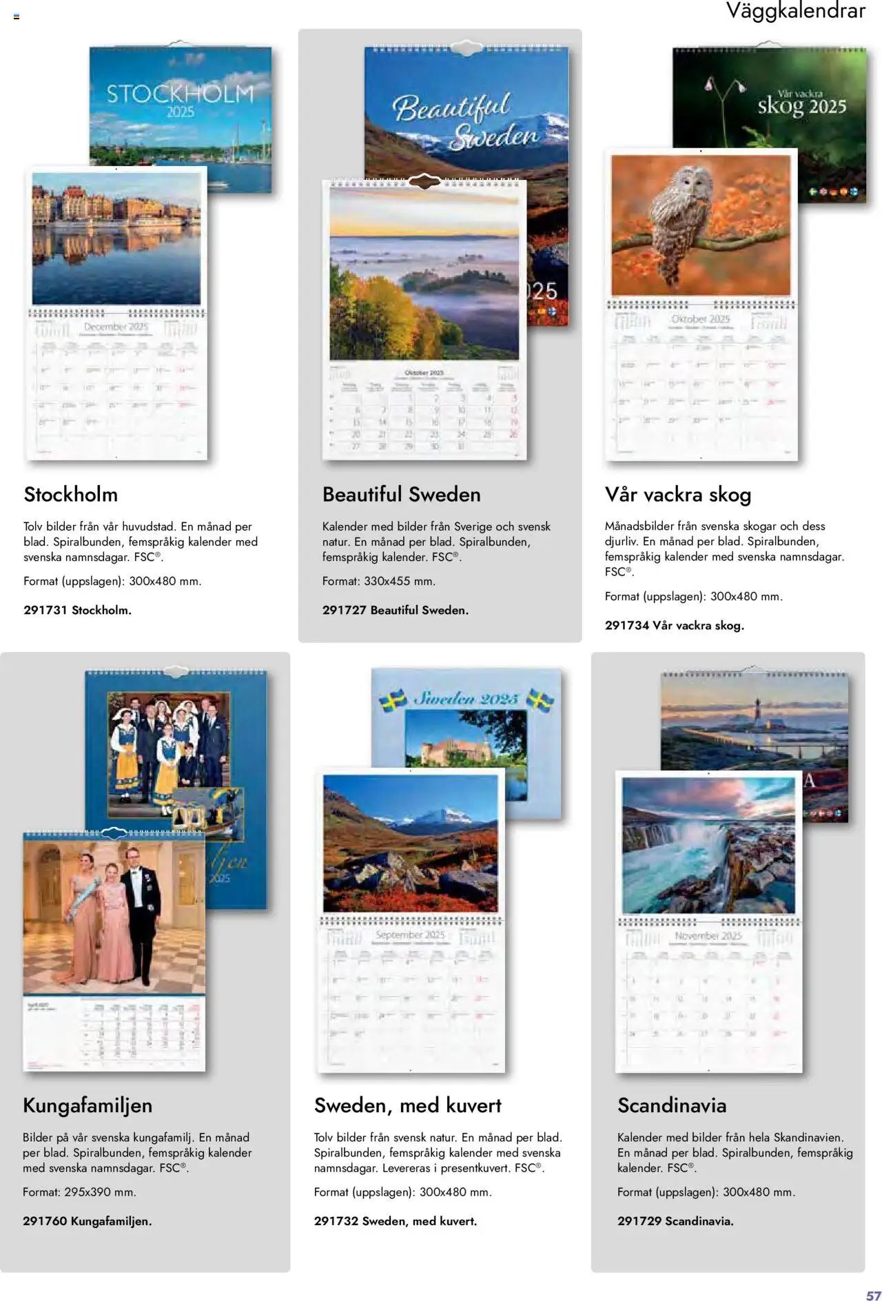 Lyreco - Almanackor och kalendrar 2025