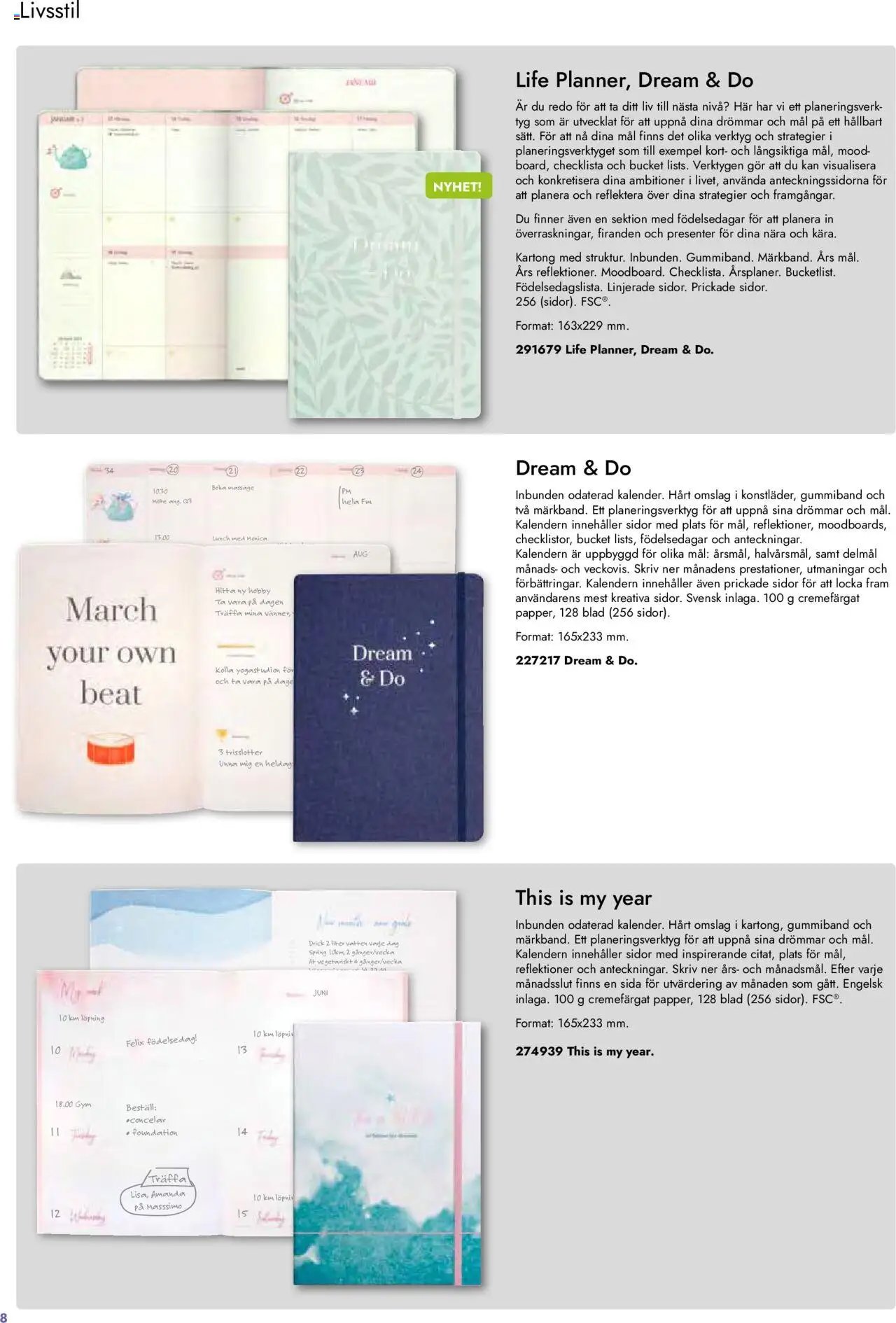 Lyreco - Almanackor och kalendrar 2025