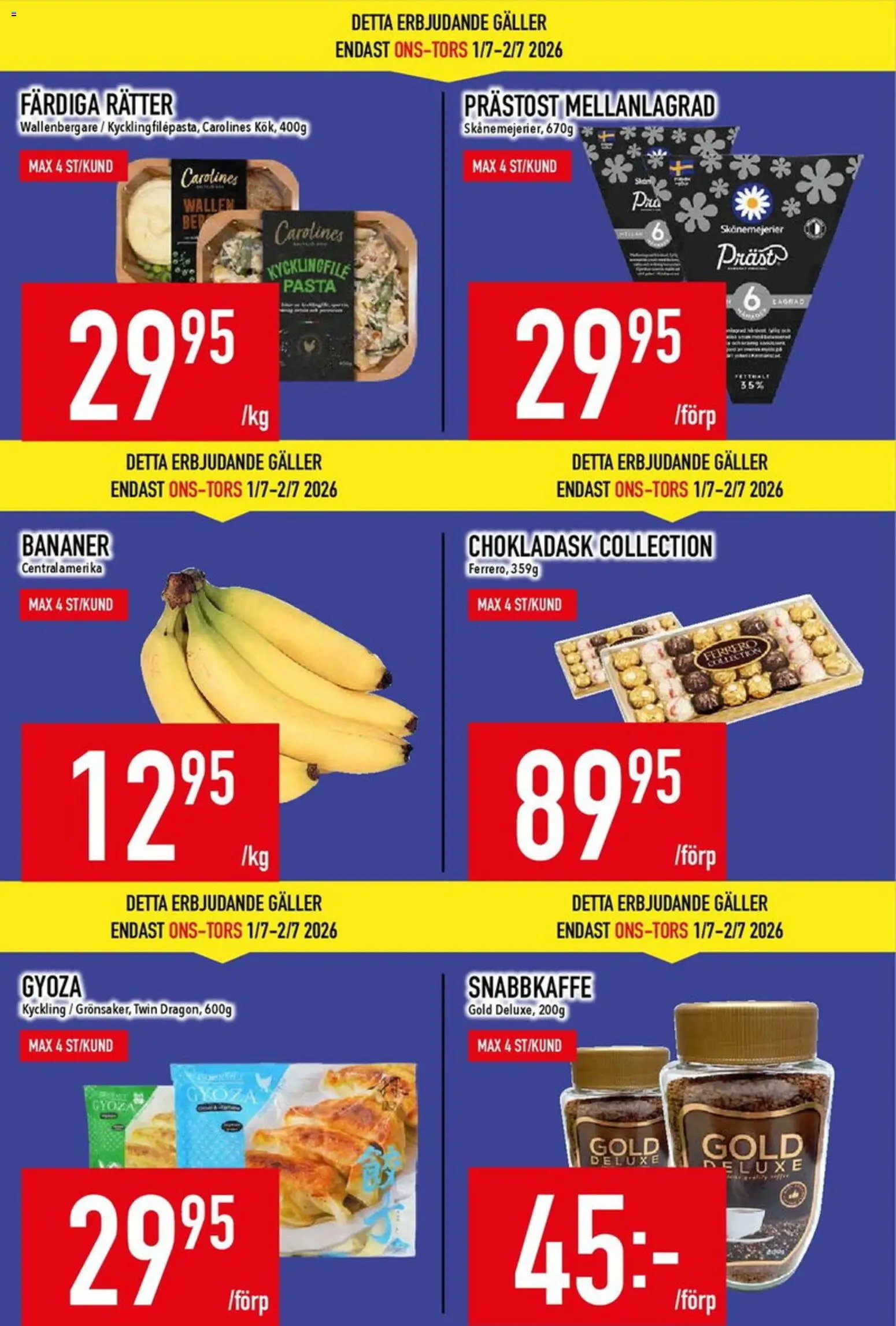 Matdax erbjudanden