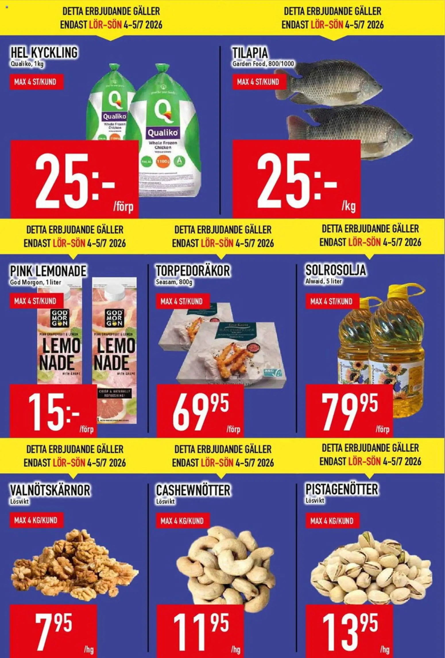 Matdax erbjudanden