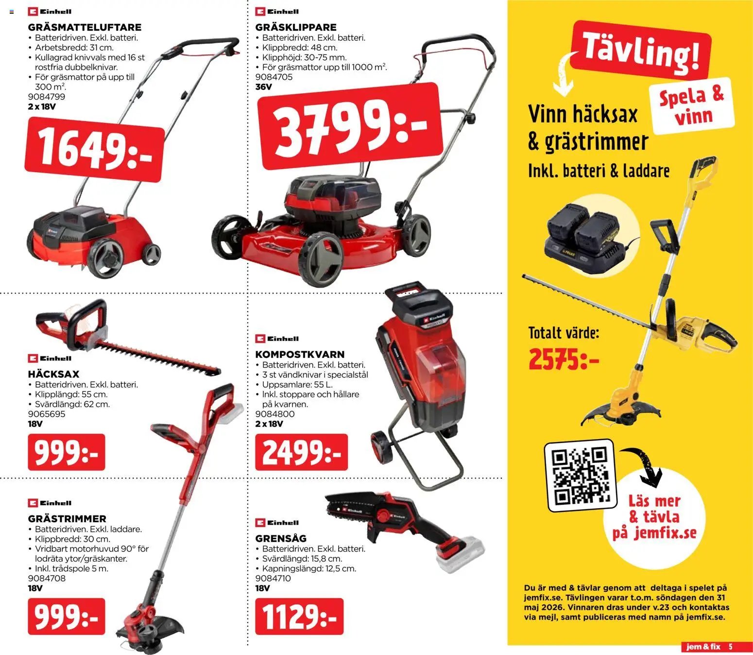 Jem & Fix erbjudanden
