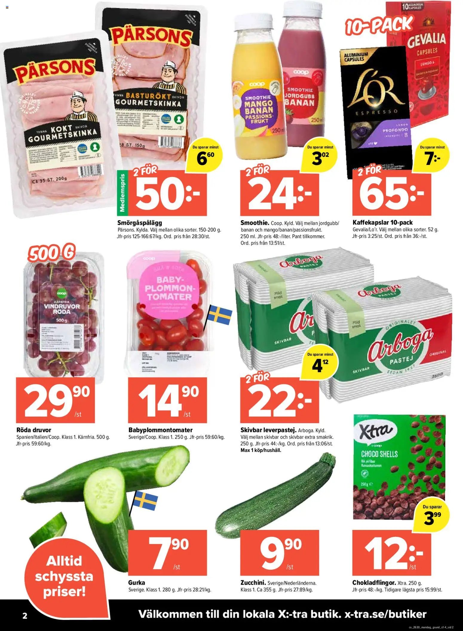Coop X:-TRA erbjudanden