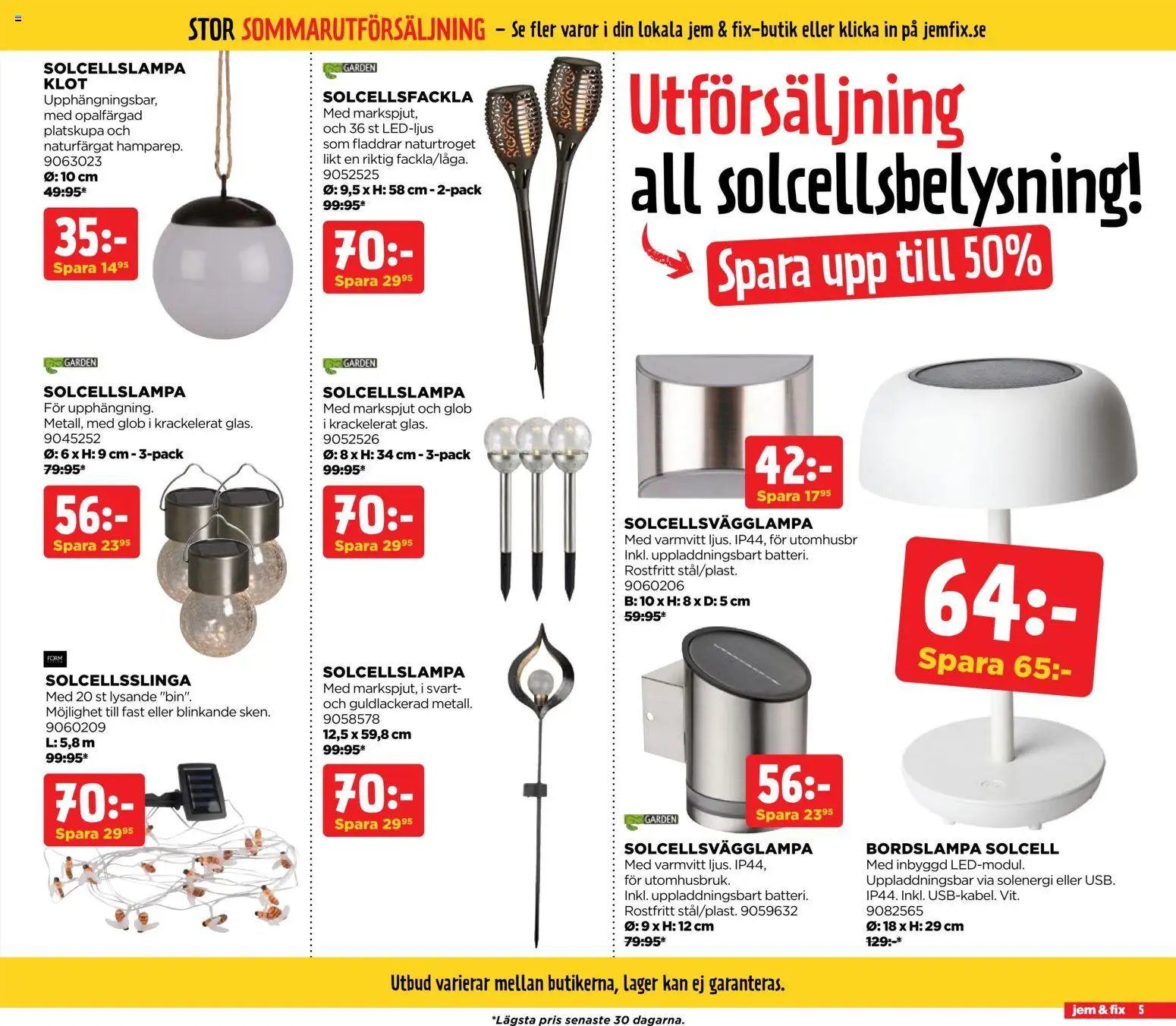 Jem & Fix erbjudanden
