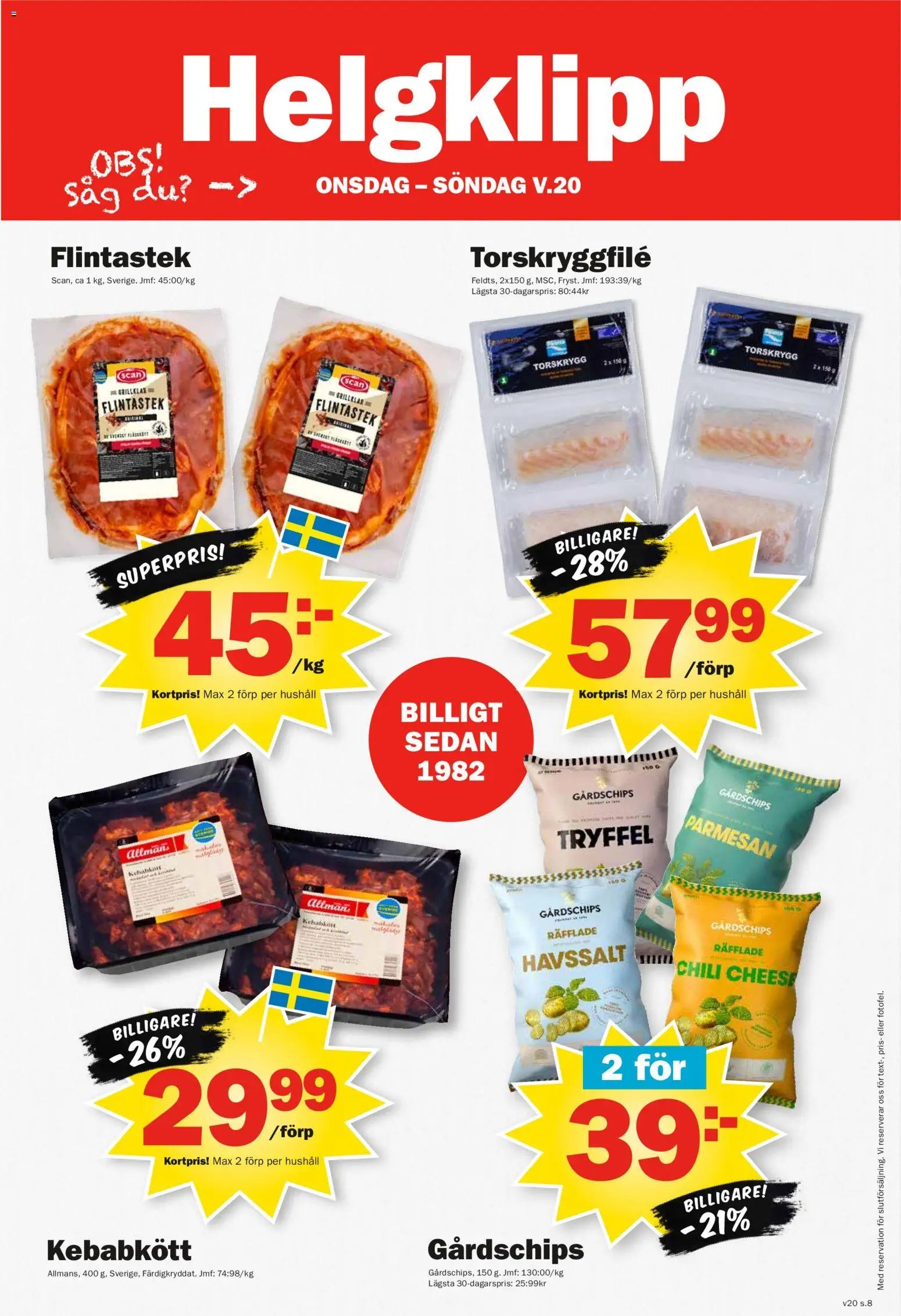 Pekås erbjudanden
