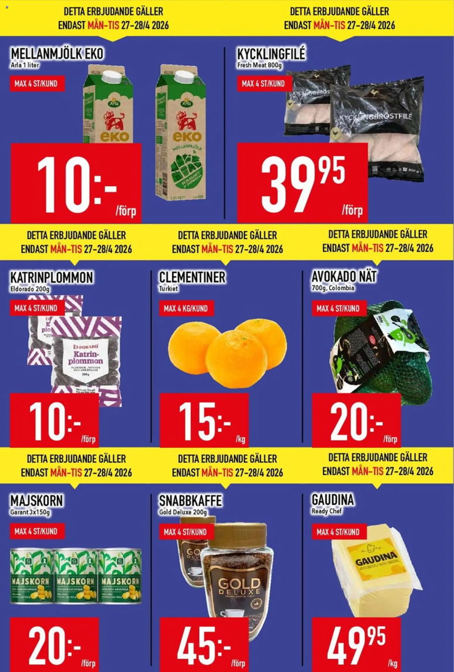 Matdax erbjudanden