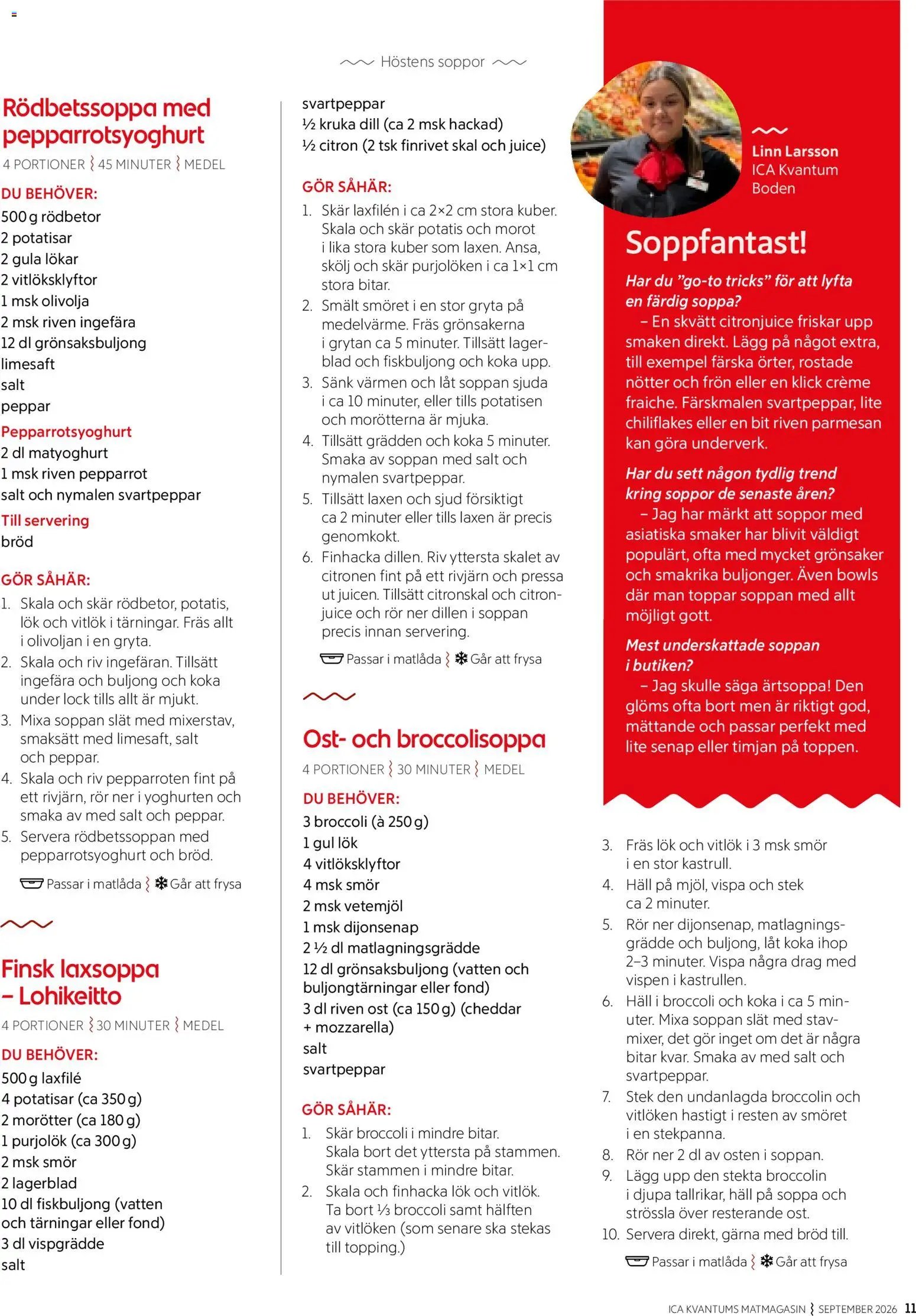 ICA Kvantum ICA Kvantum Matmagasinet september 2026