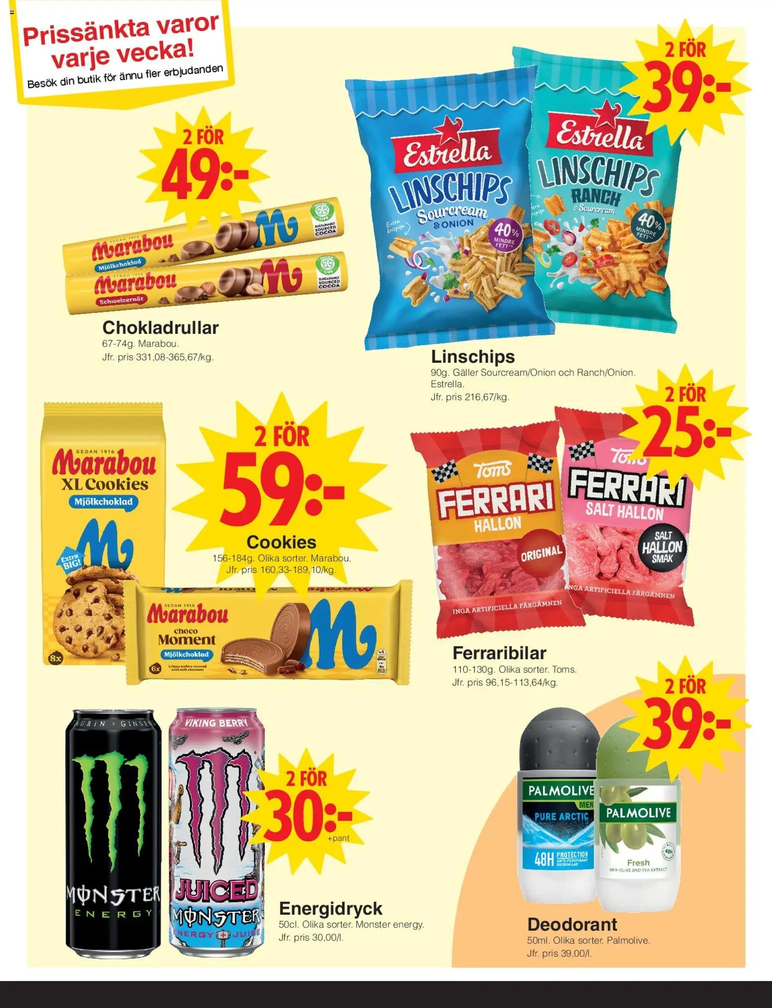 Matöppet erbjudanden