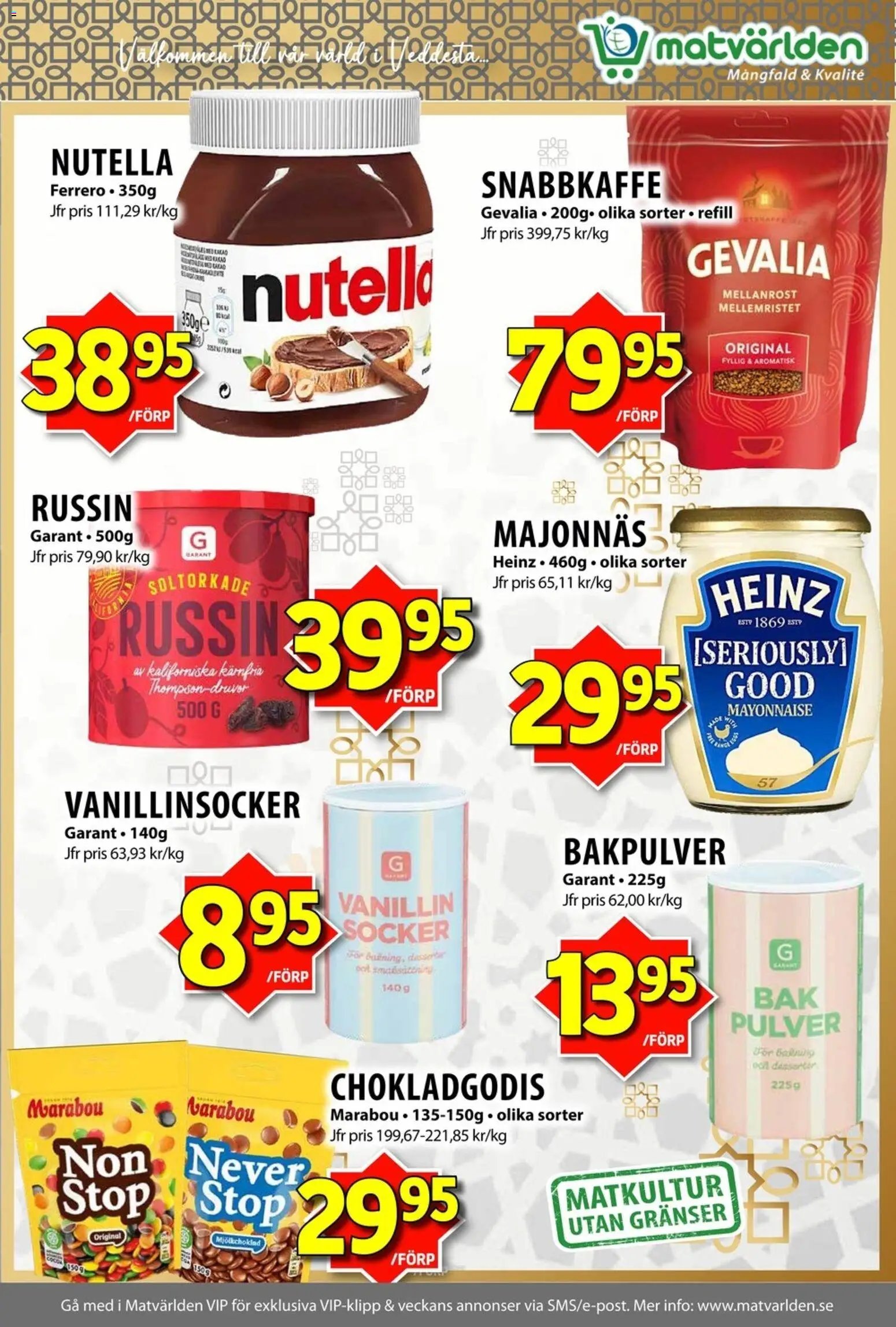 Matvärlden - erbjudanden - Veddesta
