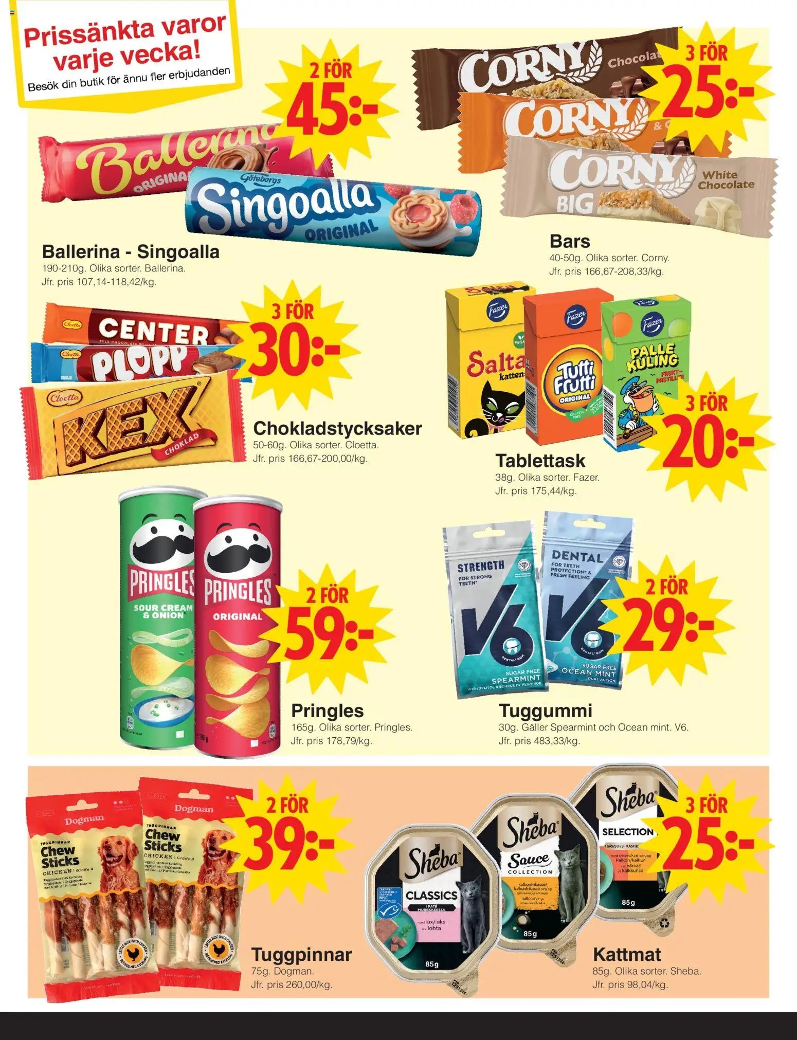 Matöppet erbjudanden