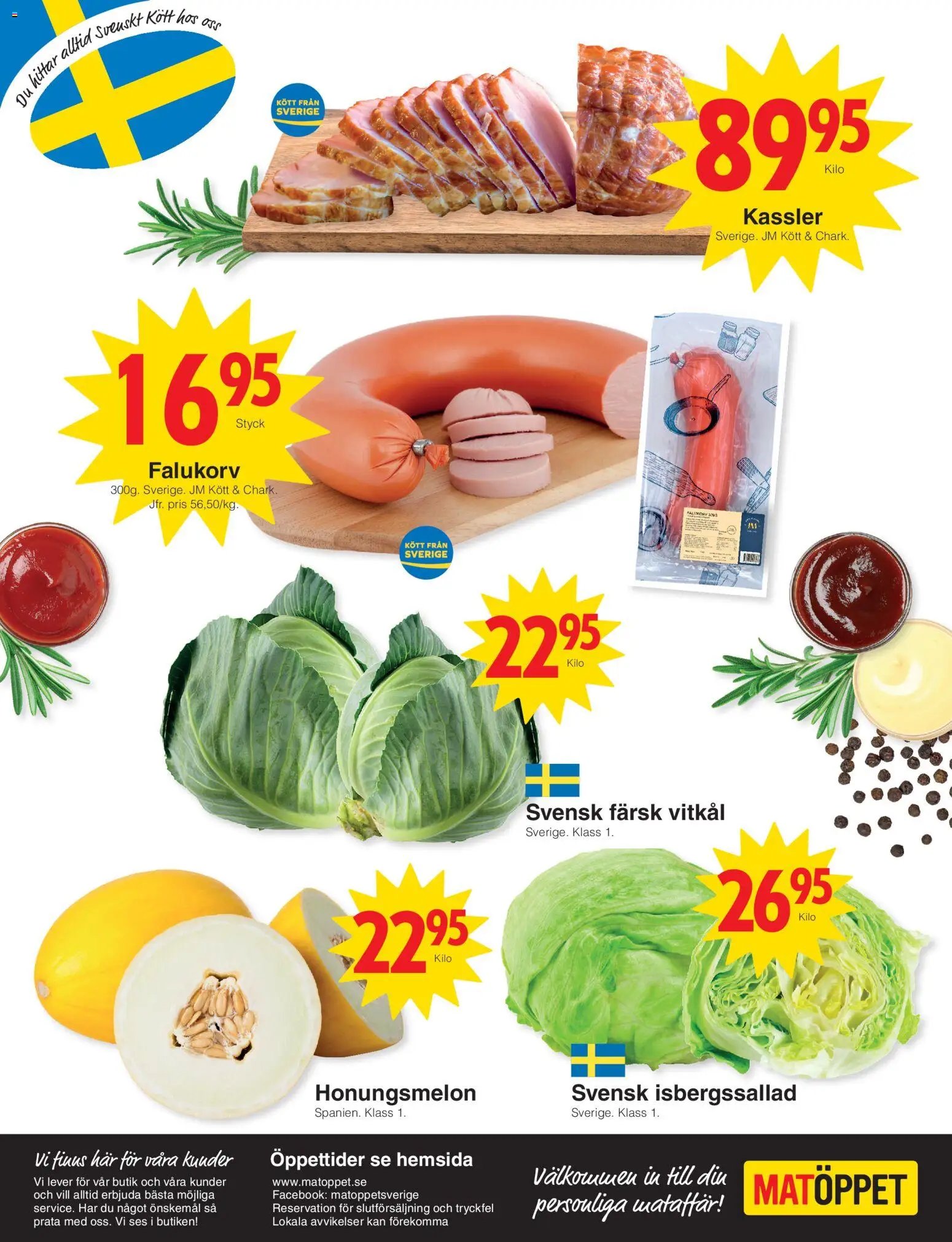 Matöppet erbjudanden