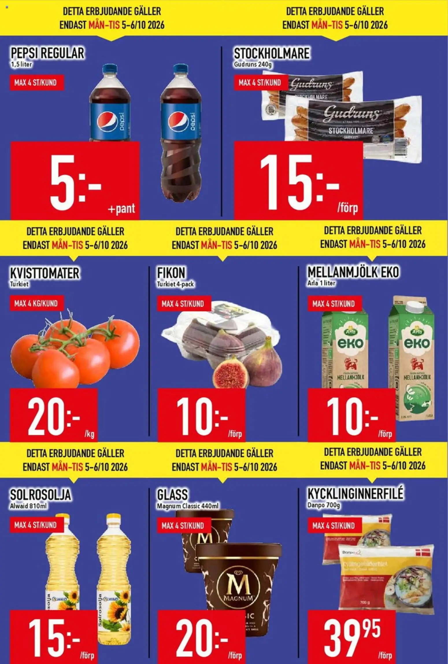 Matdax erbjudanden