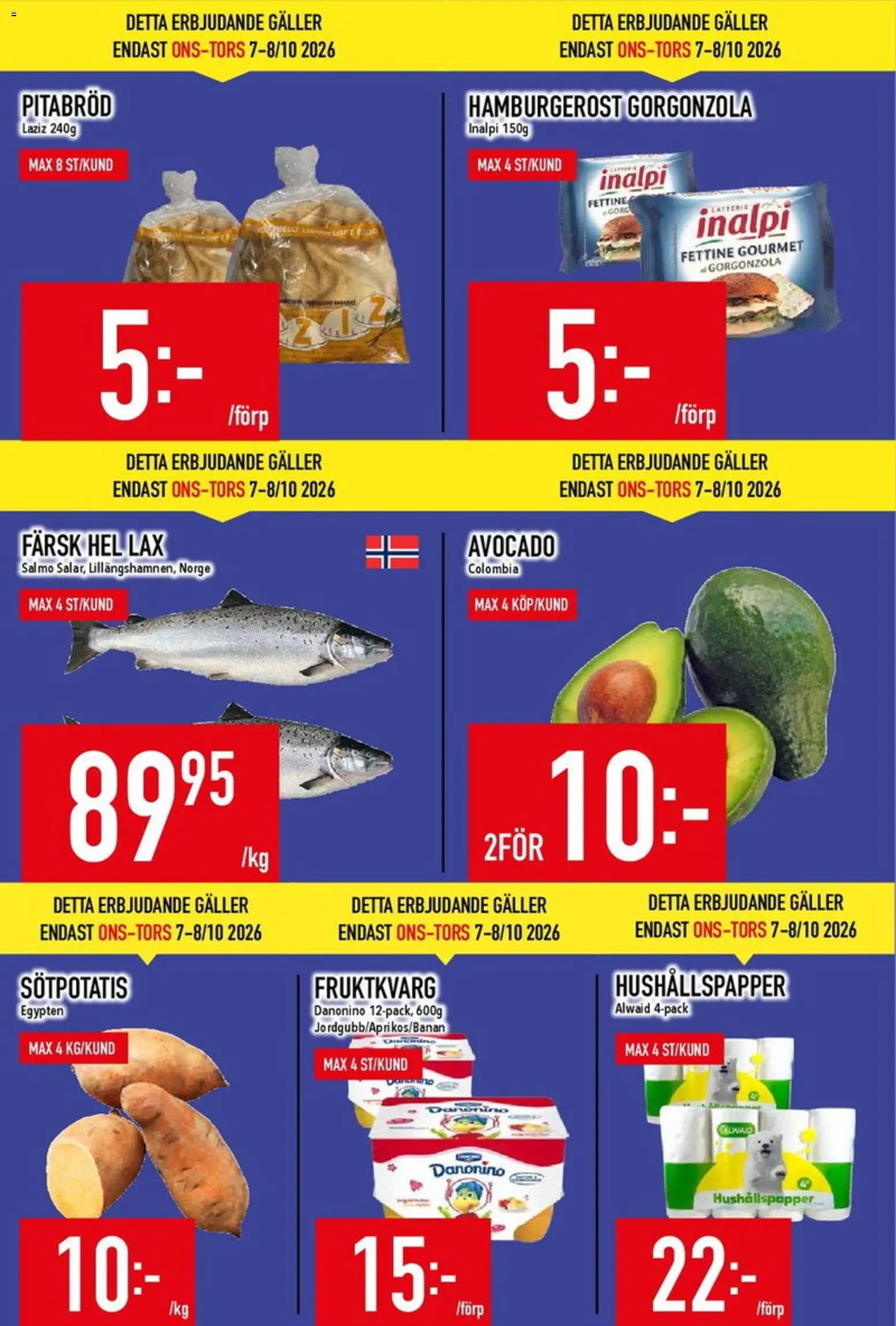 Matdax erbjudanden