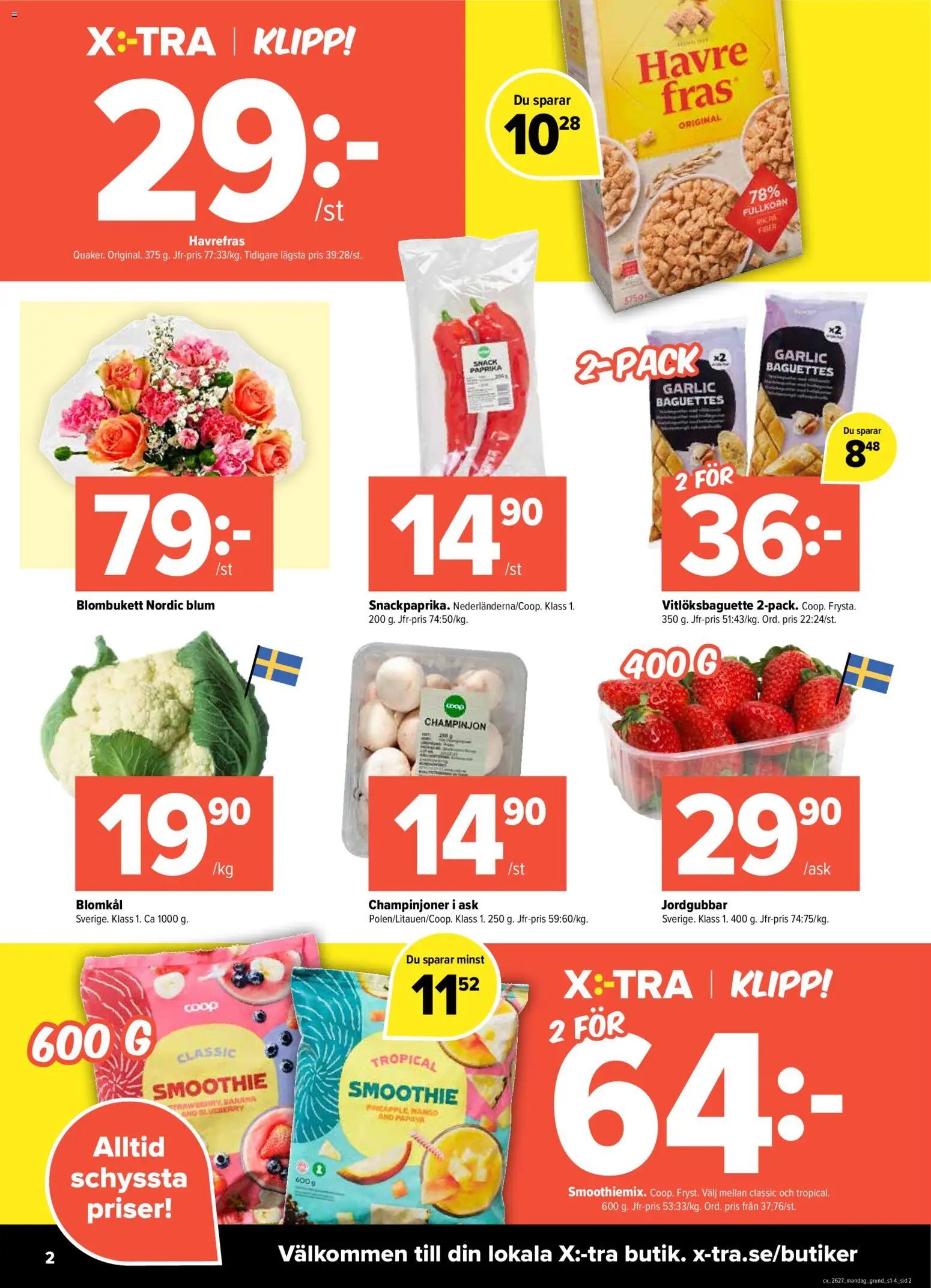Coop X:-TRA erbjudanden